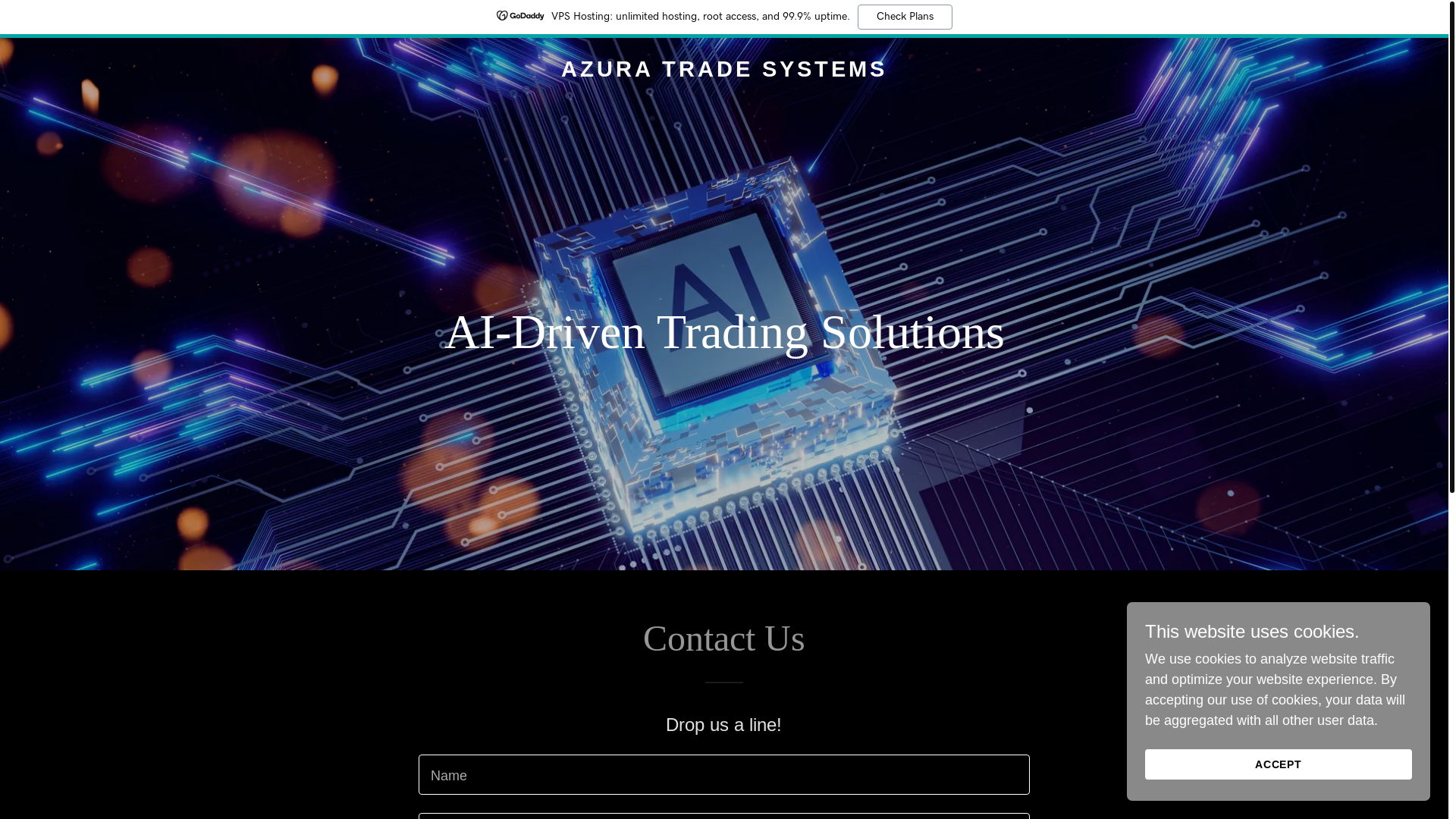 website screenshot of https://azuratradesystems.com/