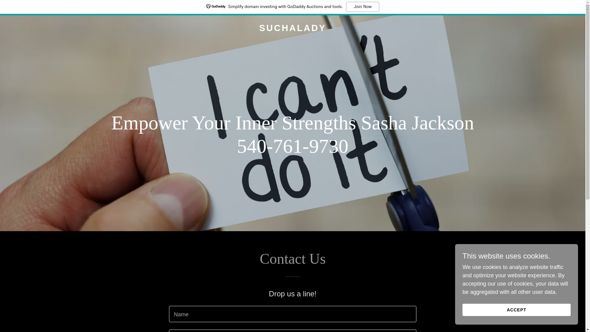 website screenshot of https://suchalady.life/