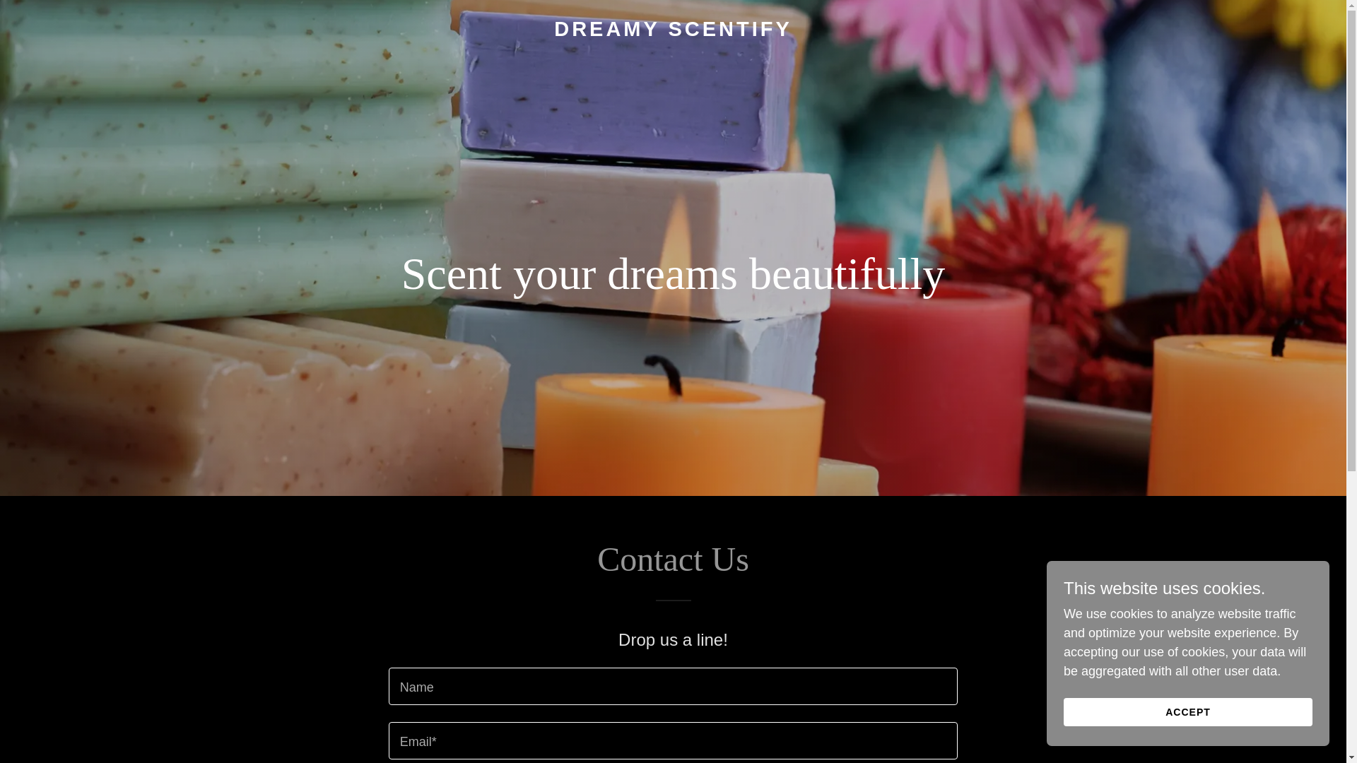 website screenshot of https://dreamyscentify.com/