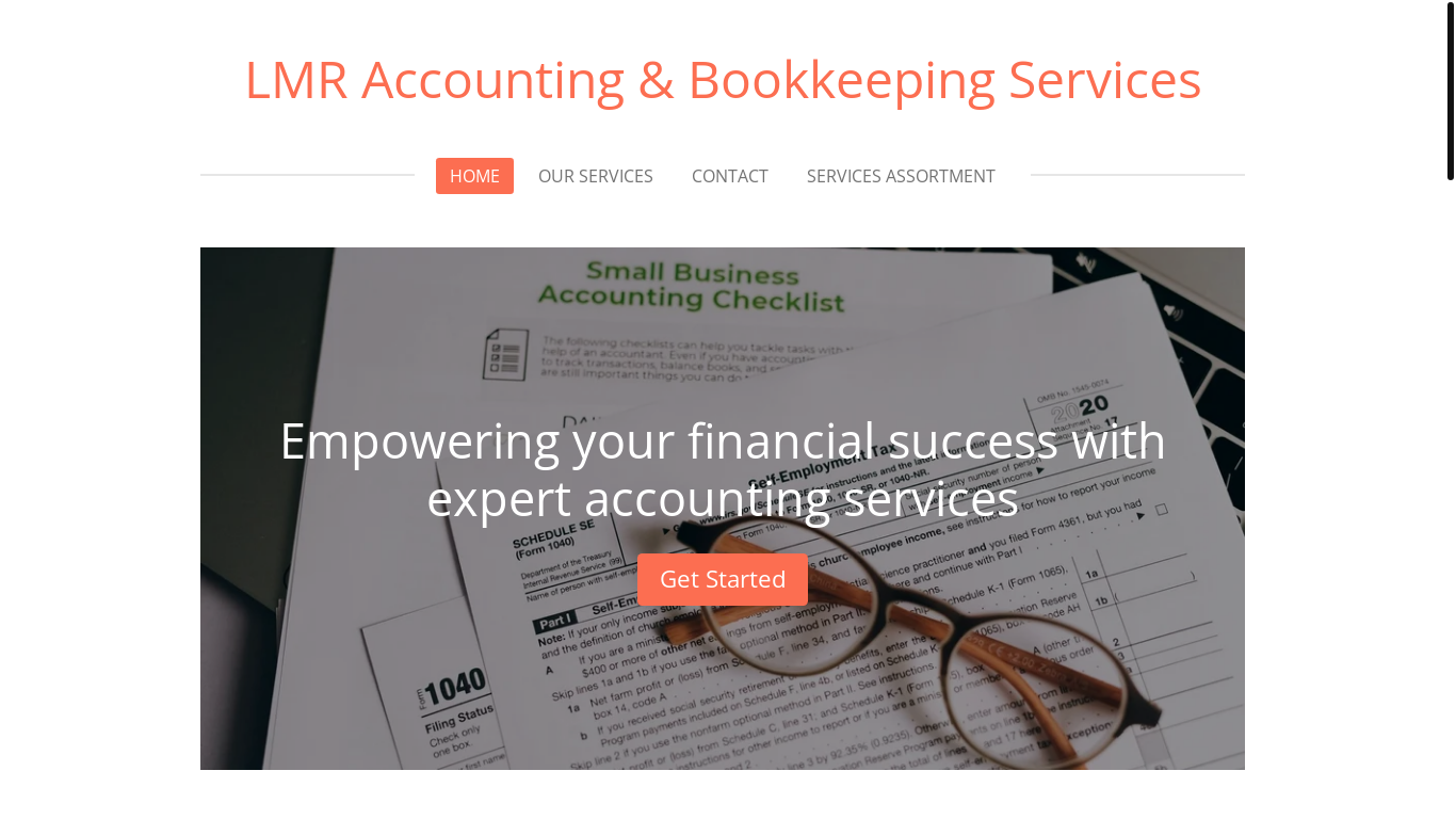 website screenshot of https://lmraccountingbookkeepingservices.com/