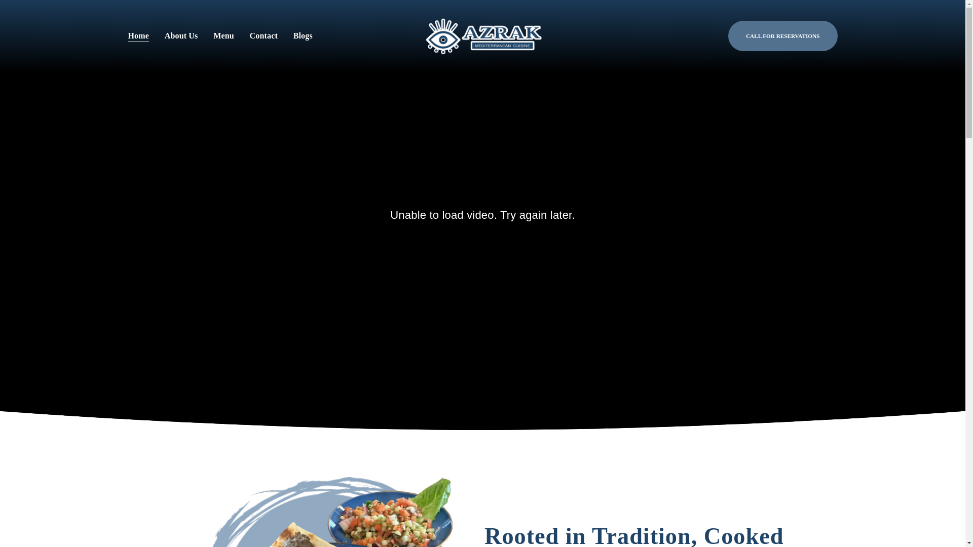 website screenshot of https://azrakrestaurant.com/