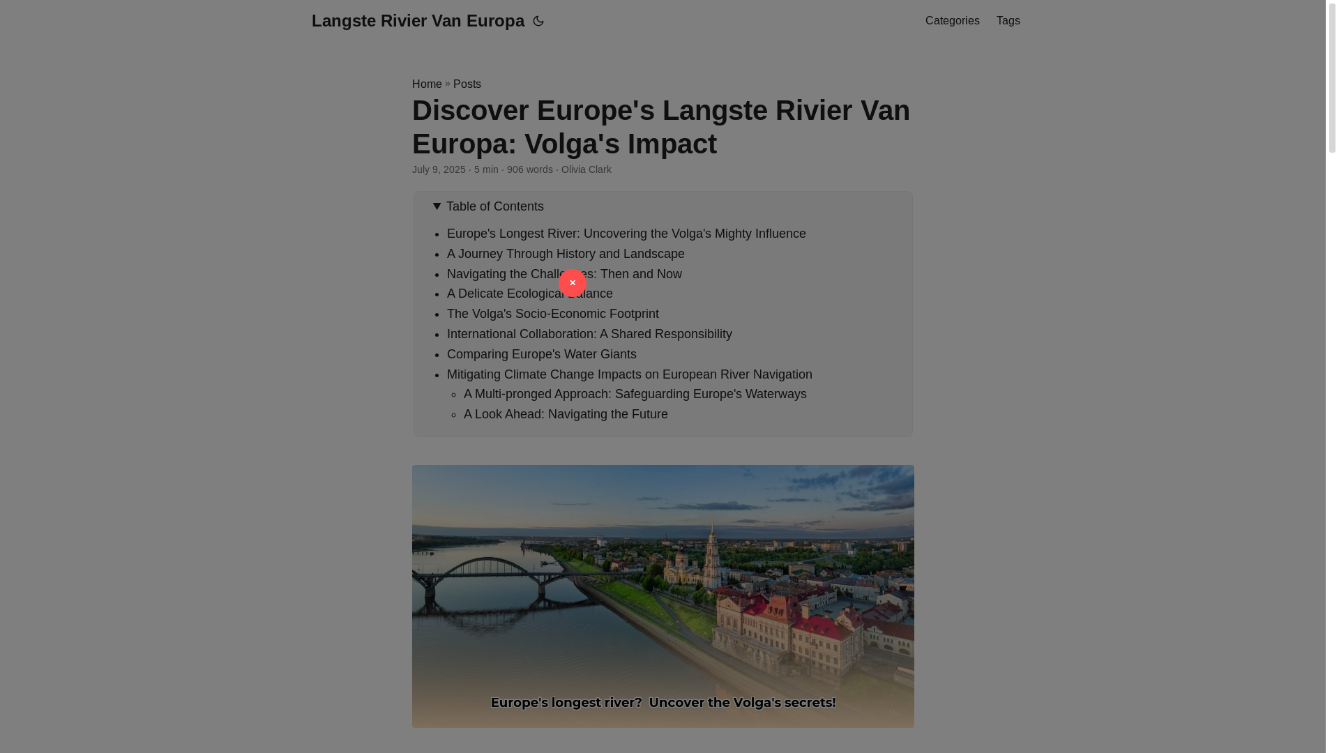 website screenshot of https://langste-rivier-van-europa.pages.dev/