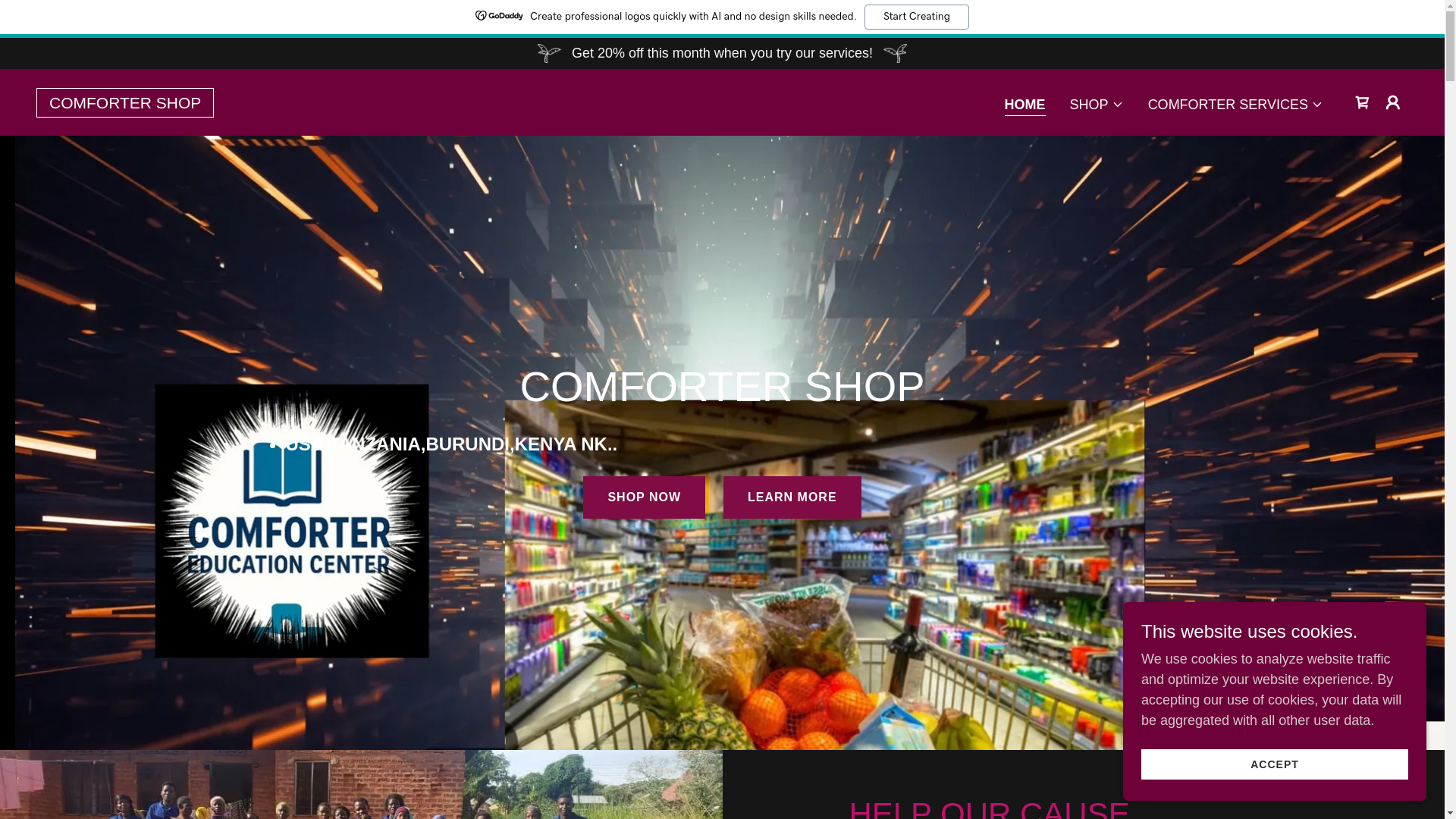 website screenshot of https://comforteropportunity.com/
