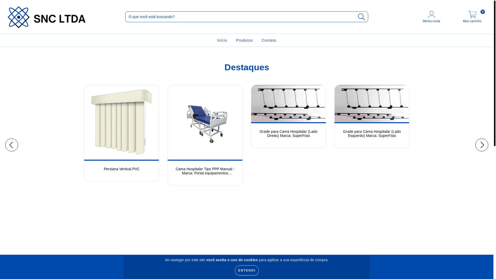 website screenshot of https://sncarioca.com.br/