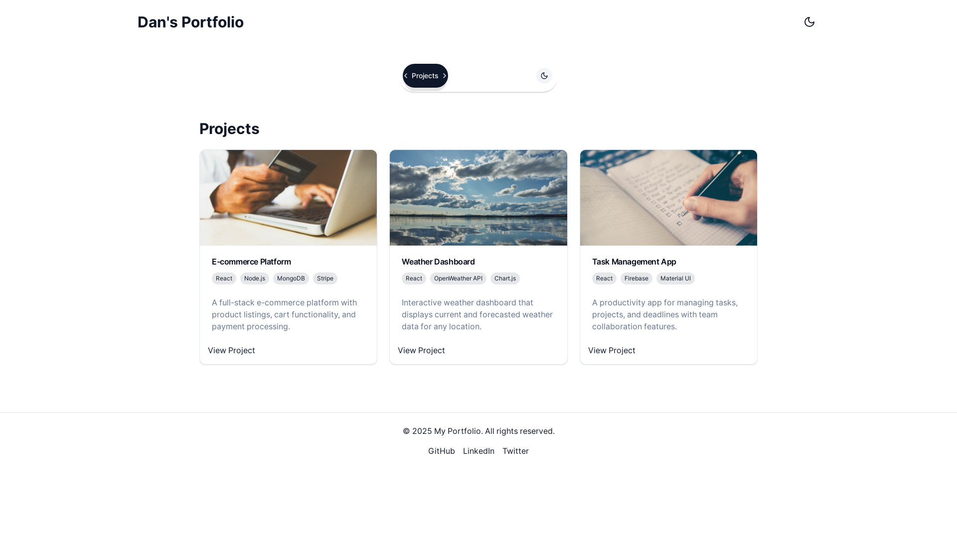 website screenshot of https://itsbydan.com/