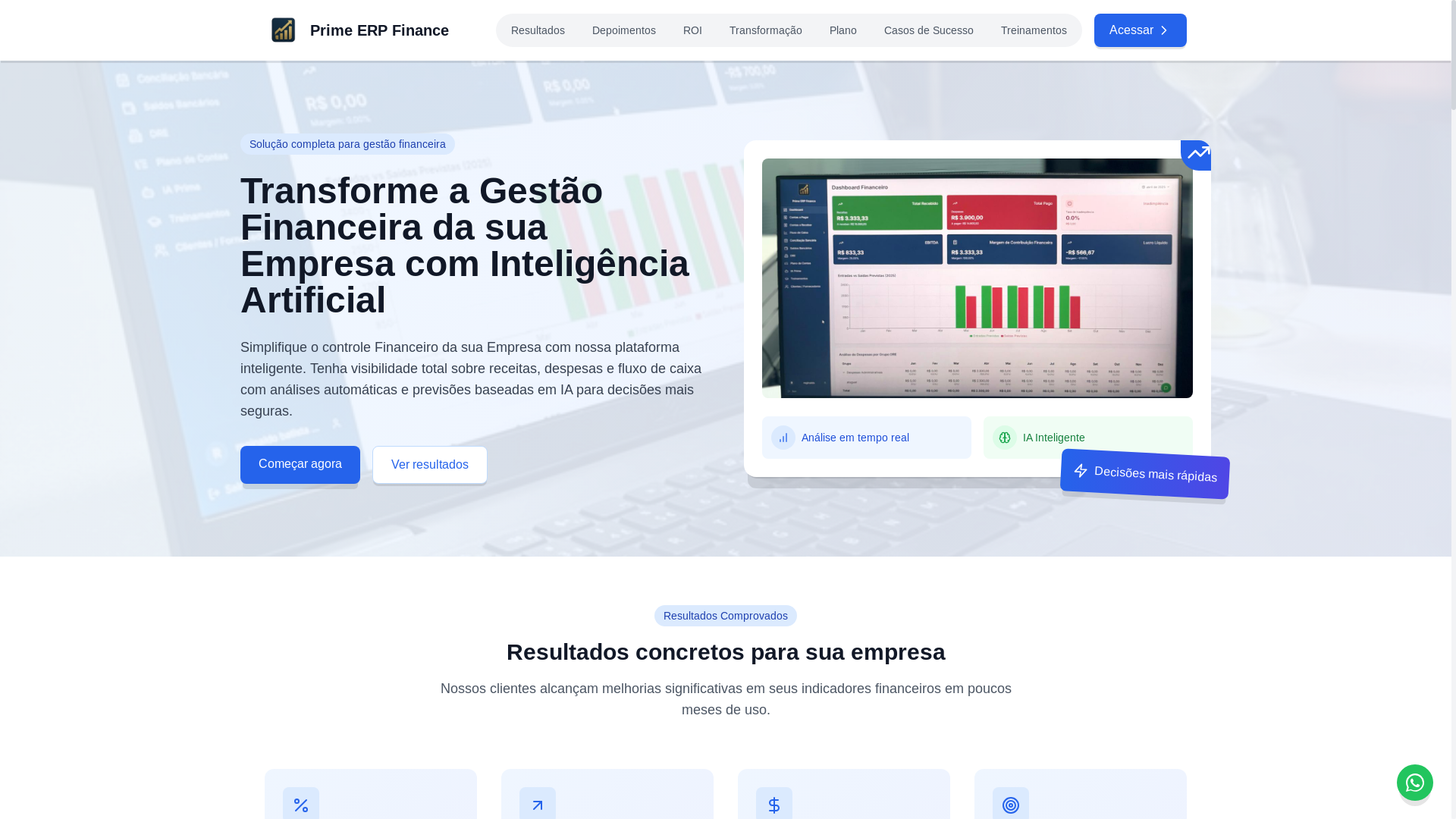 website screenshot of https://primeerpfinance.com/