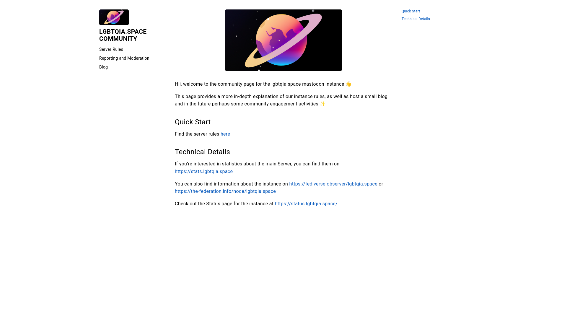 website screenshot of https://lgbtqia-space.pages.dev/