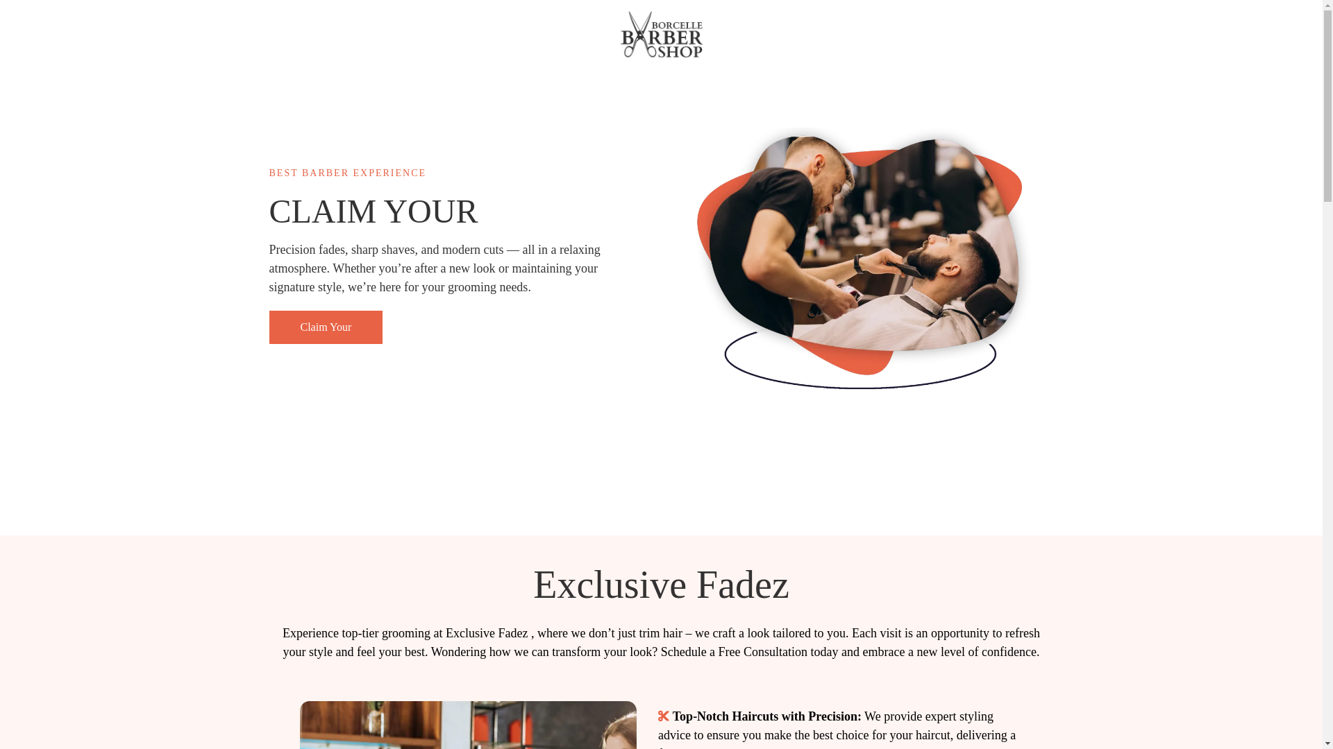website screenshot of https://exclusivefadez.biz/