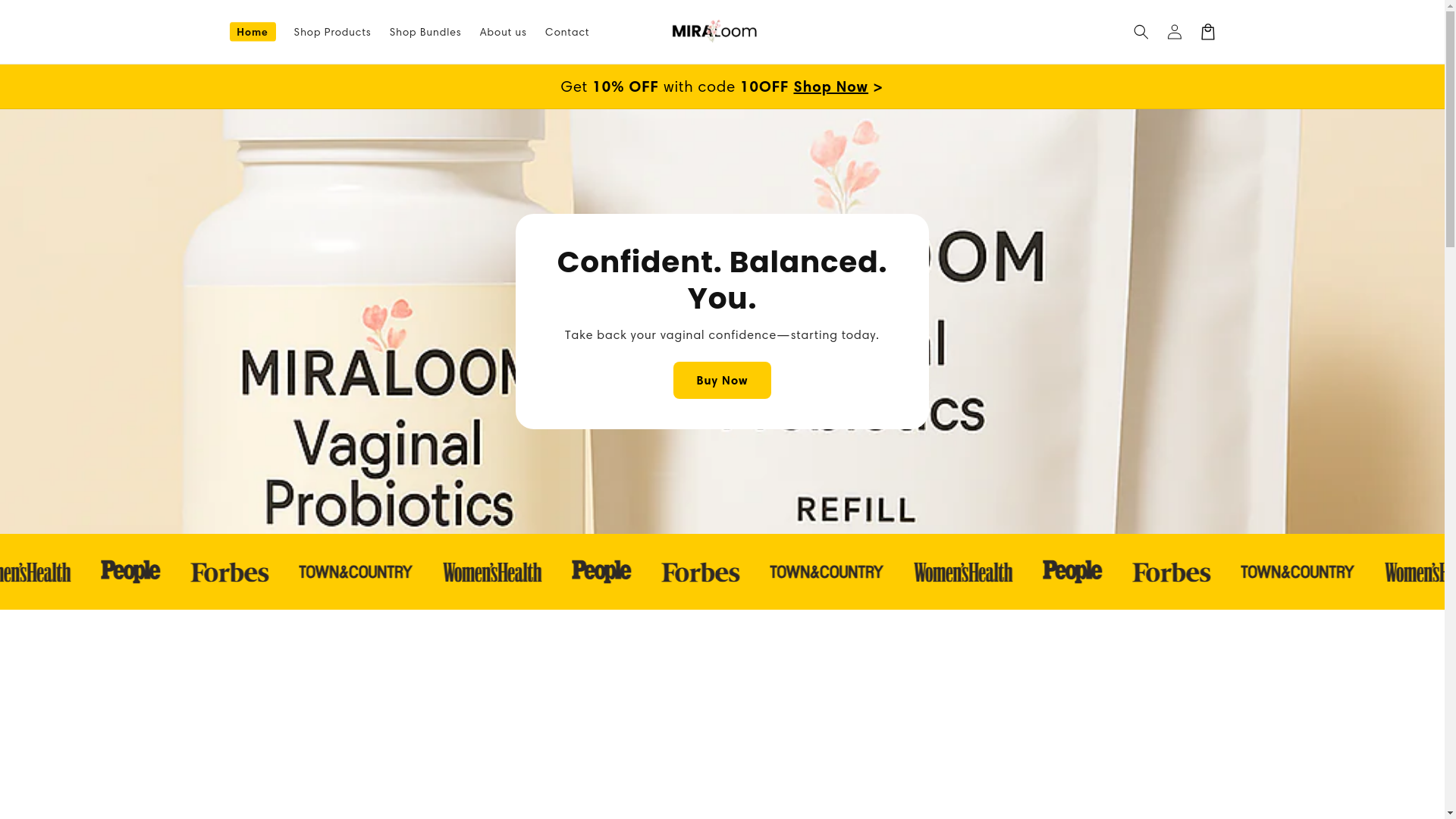 website screenshot of https://miraloomhealth.com/