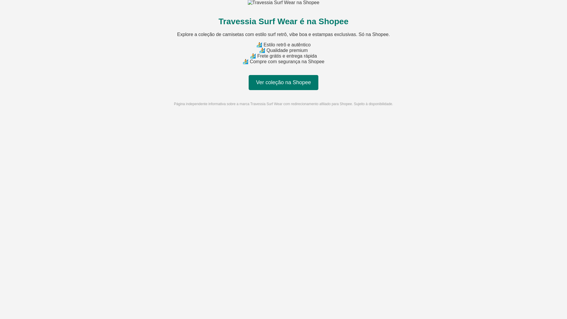 website screenshot of https://travessiasurf.com.br/