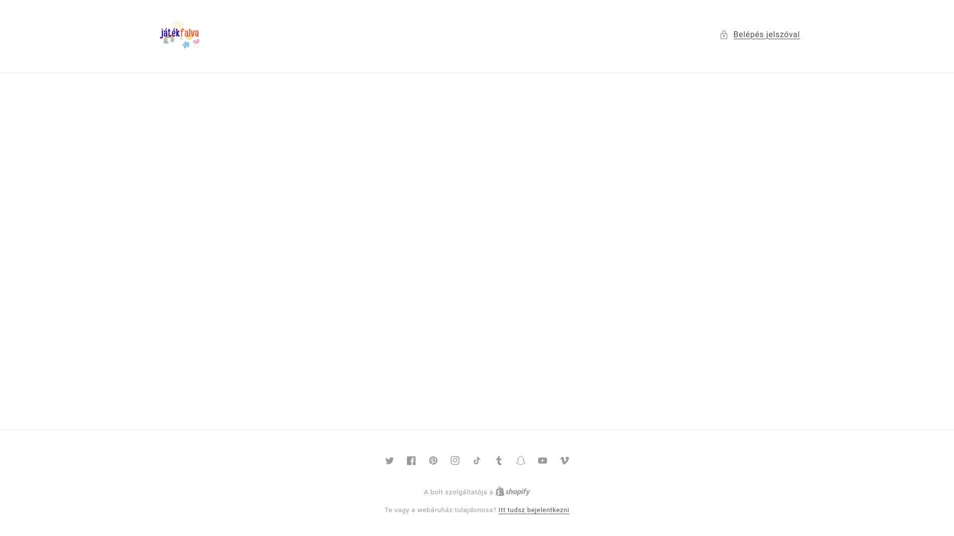website screenshot of https://jatek-falva.hu/