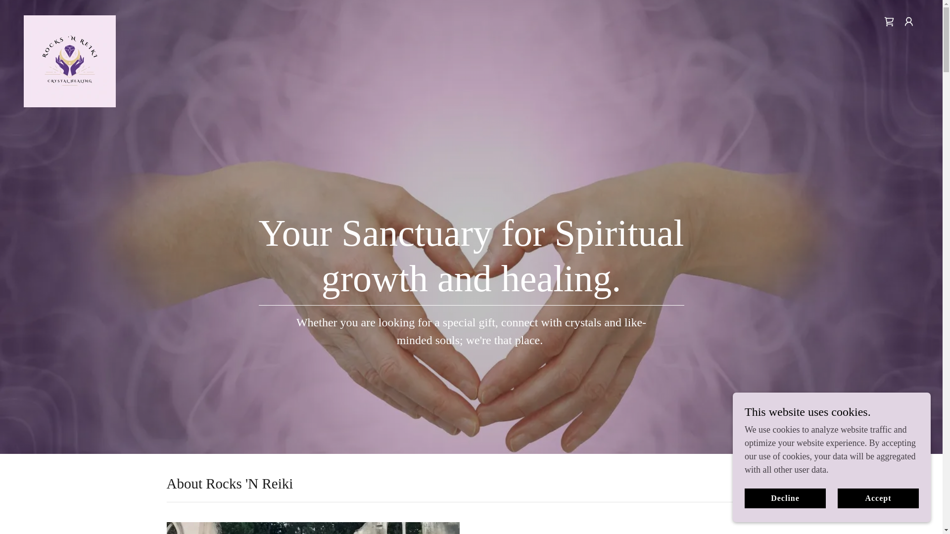 website screenshot of https://rocksnreiki.co.uk/