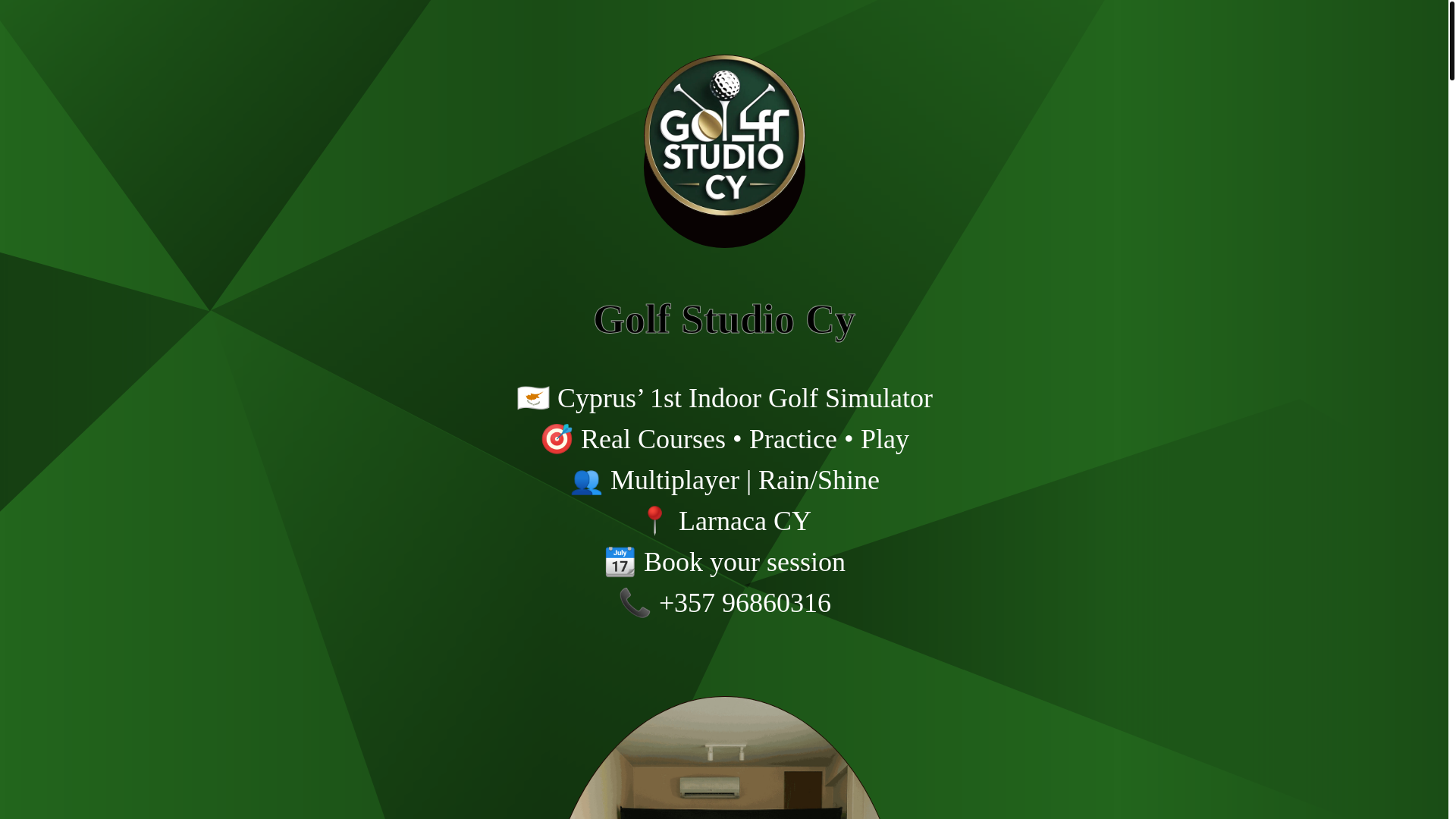 website screenshot of https://golfstudiocy.com/