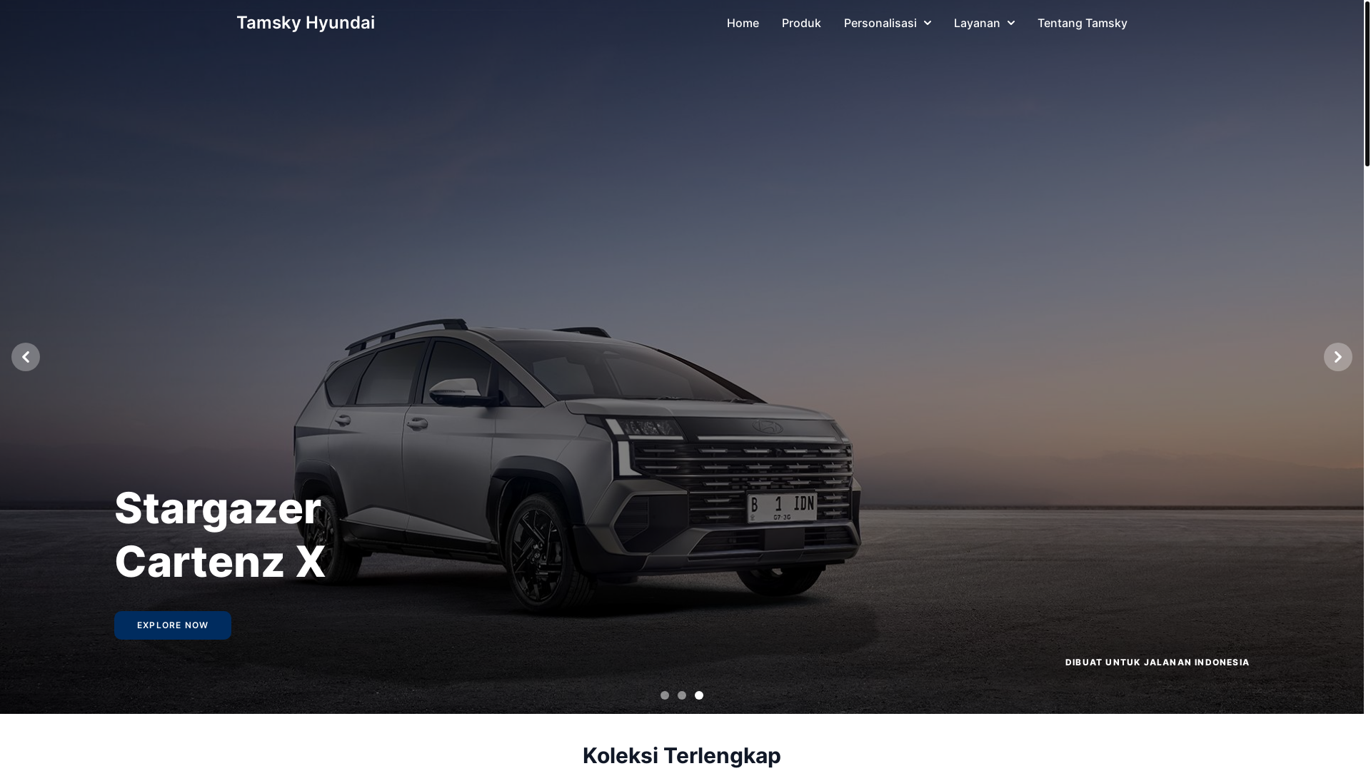 website screenshot of https://tamskyhyundaijateng.com/