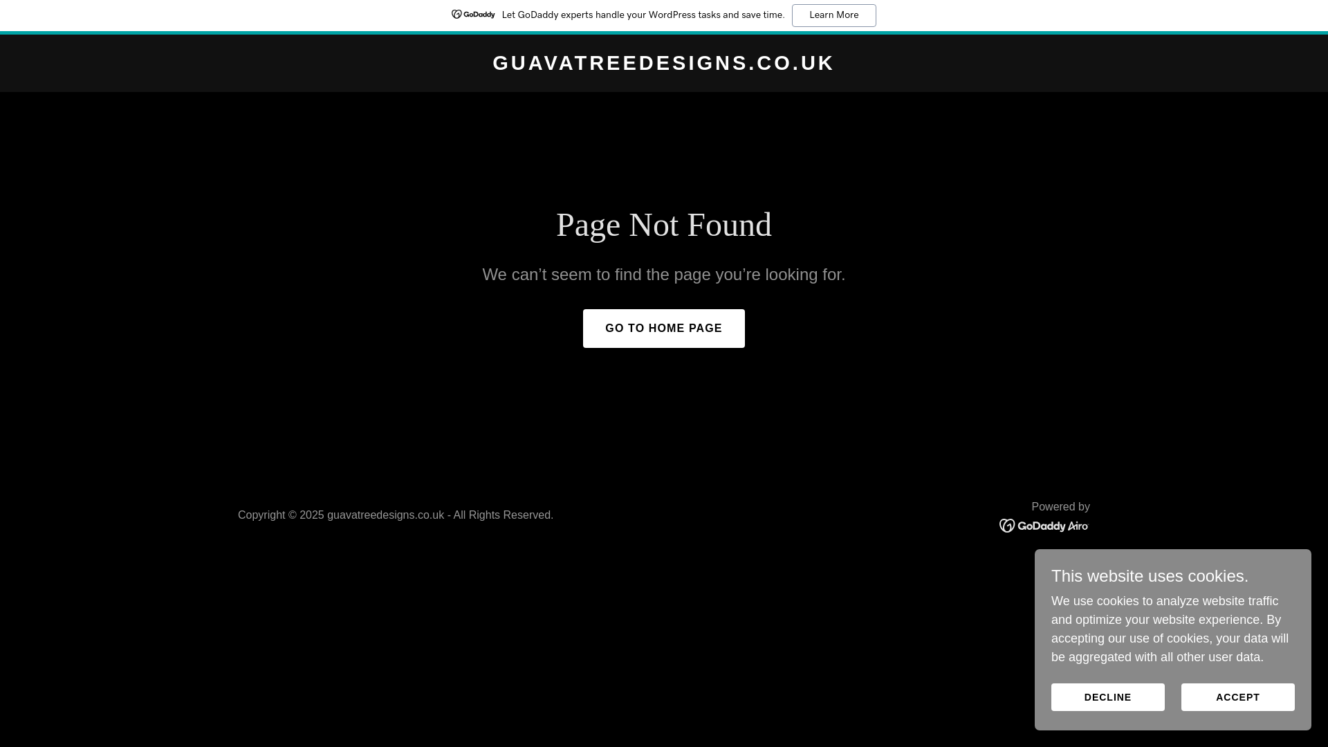 website screenshot of https://guavatreedesigns.co.uk/