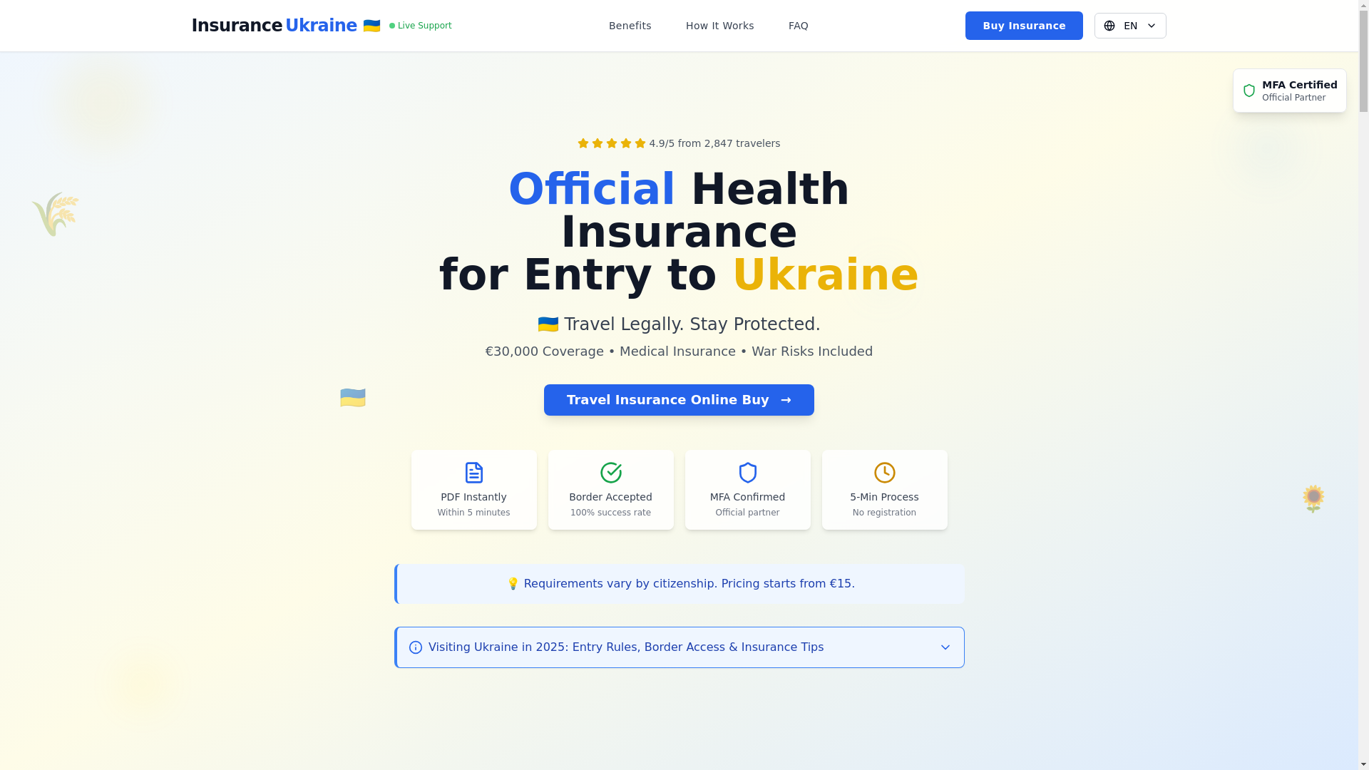 website screenshot of https://ukraine-travel-safe.pages.dev/