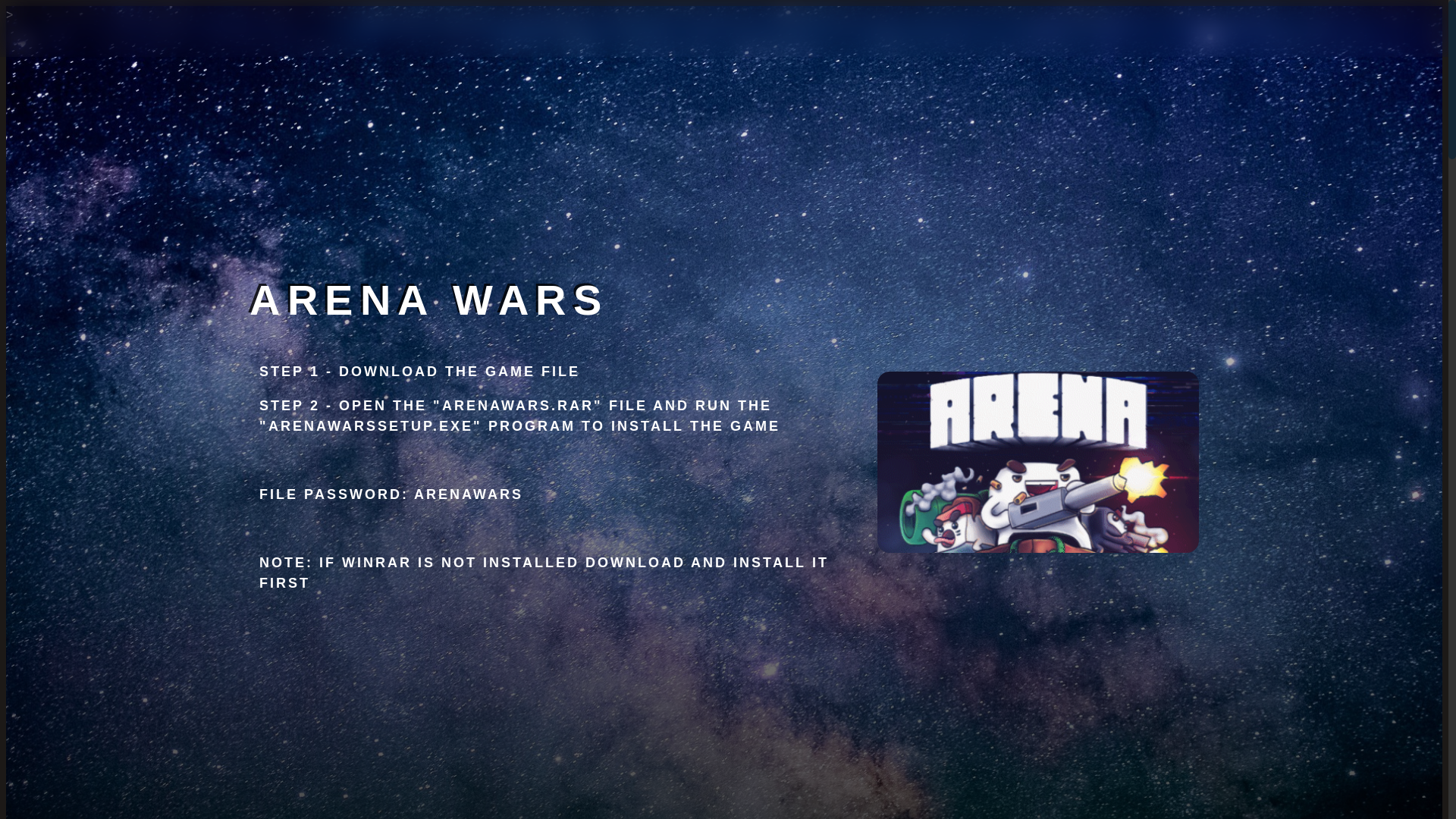 website screenshot of https://playarenawar.pages.dev/