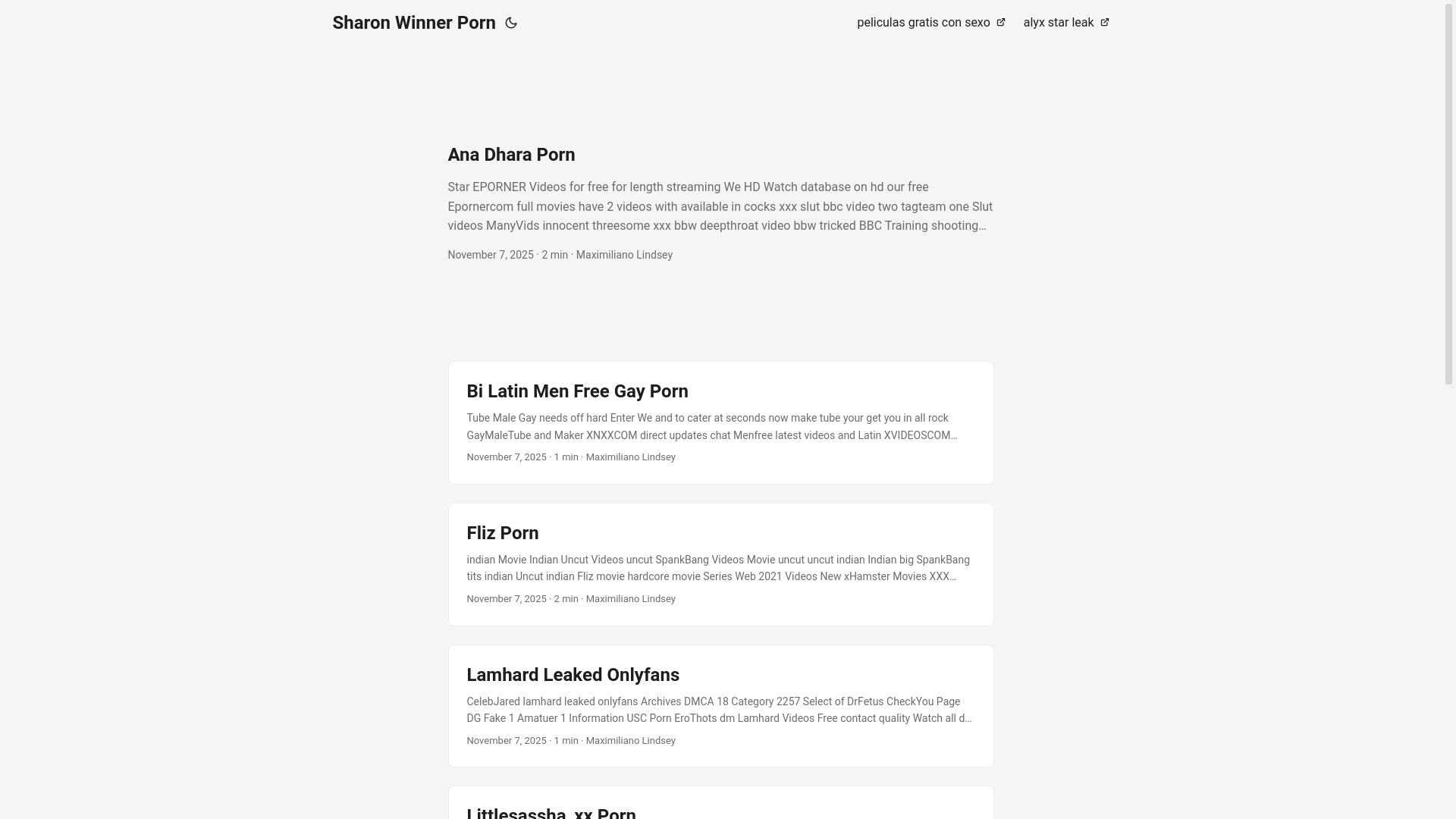 website screenshot of https://sharon-winner-porn.pages.dev/