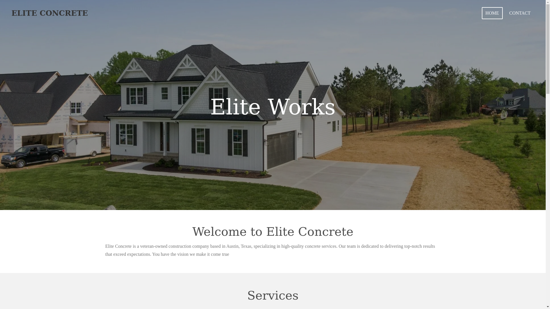 website screenshot of https://eliteworksconcrete.com/