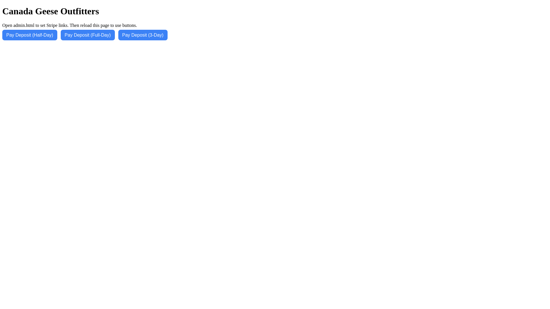 website screenshot of https://canadageeseoutfitters.net/