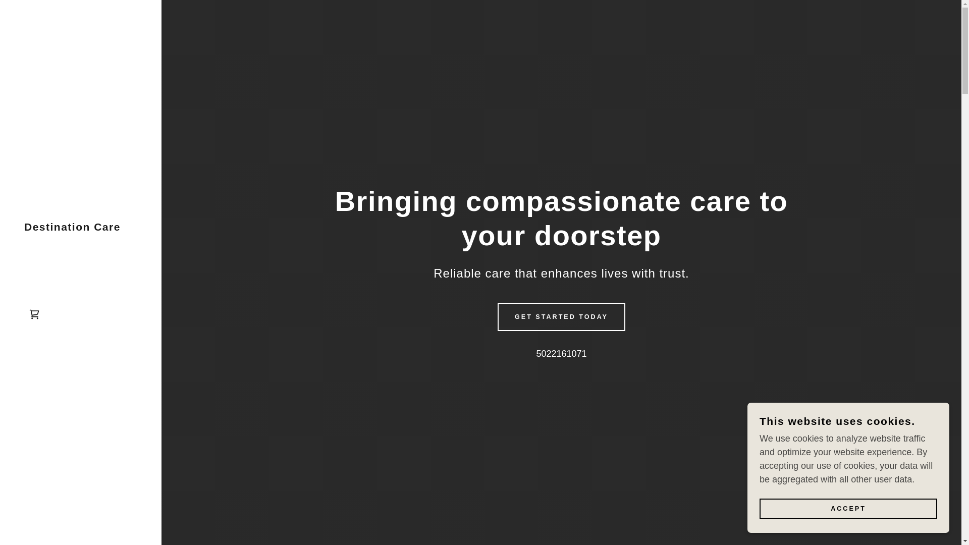 website screenshot of https://destinationcare-homecare.com/