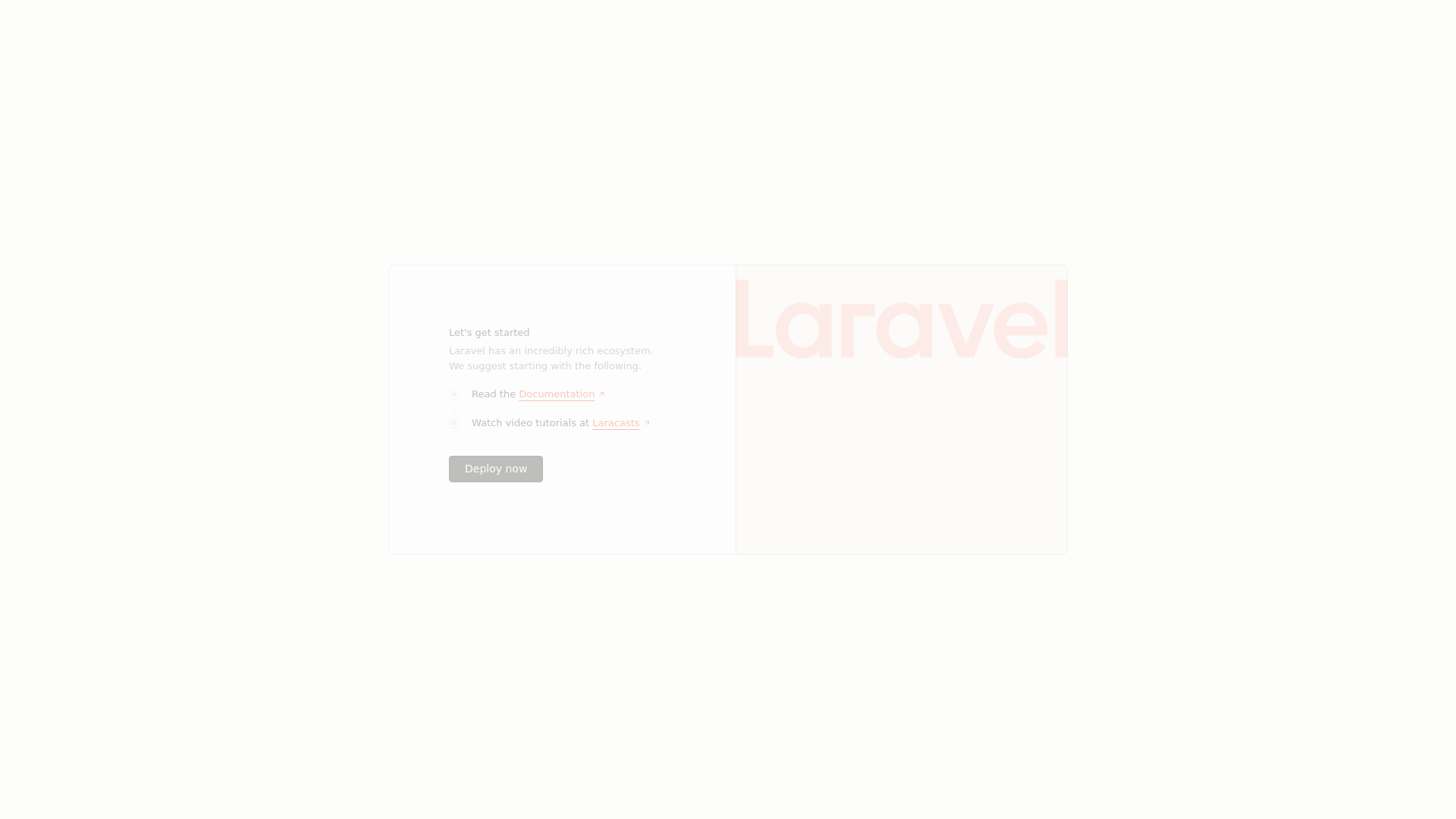 website screenshot of https://laravel-0h41s.sevalla.app