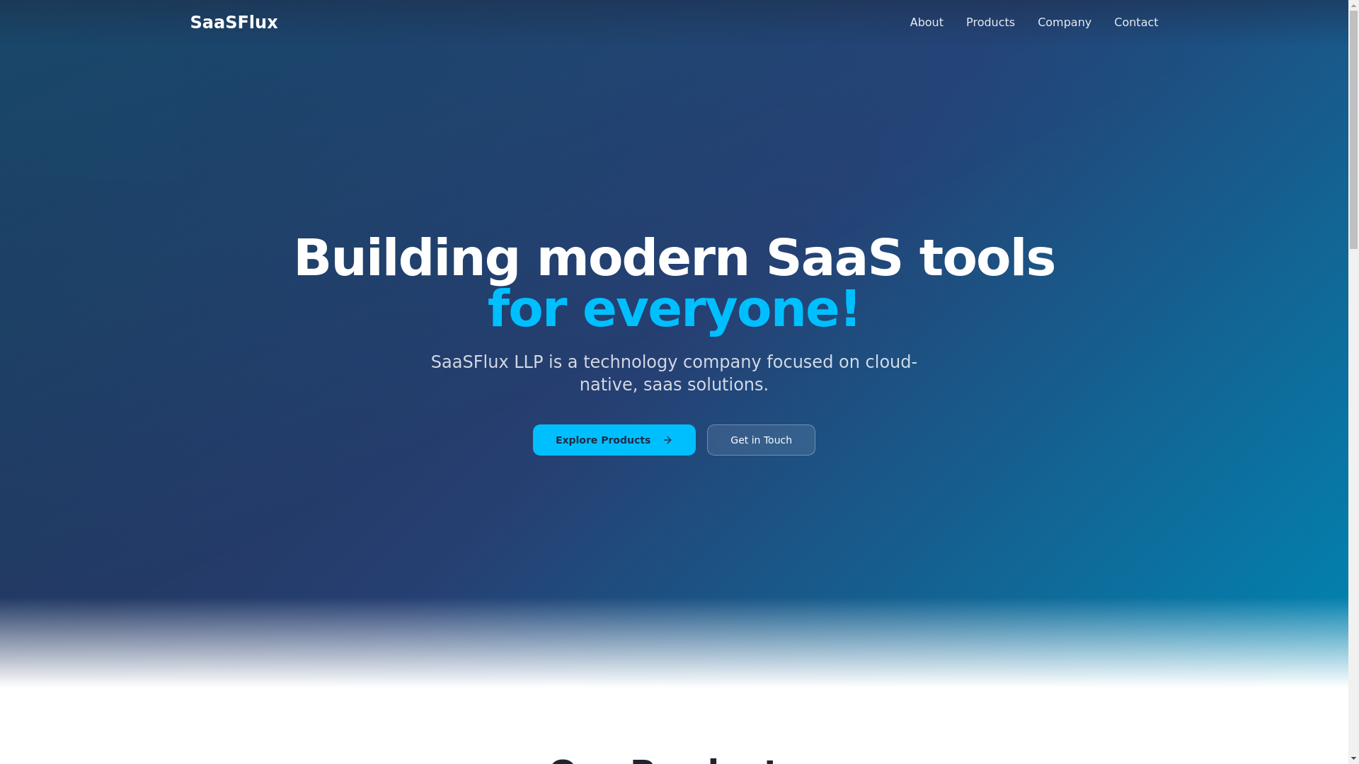 website screenshot of https://saasflux-landing-forge.pages.dev/