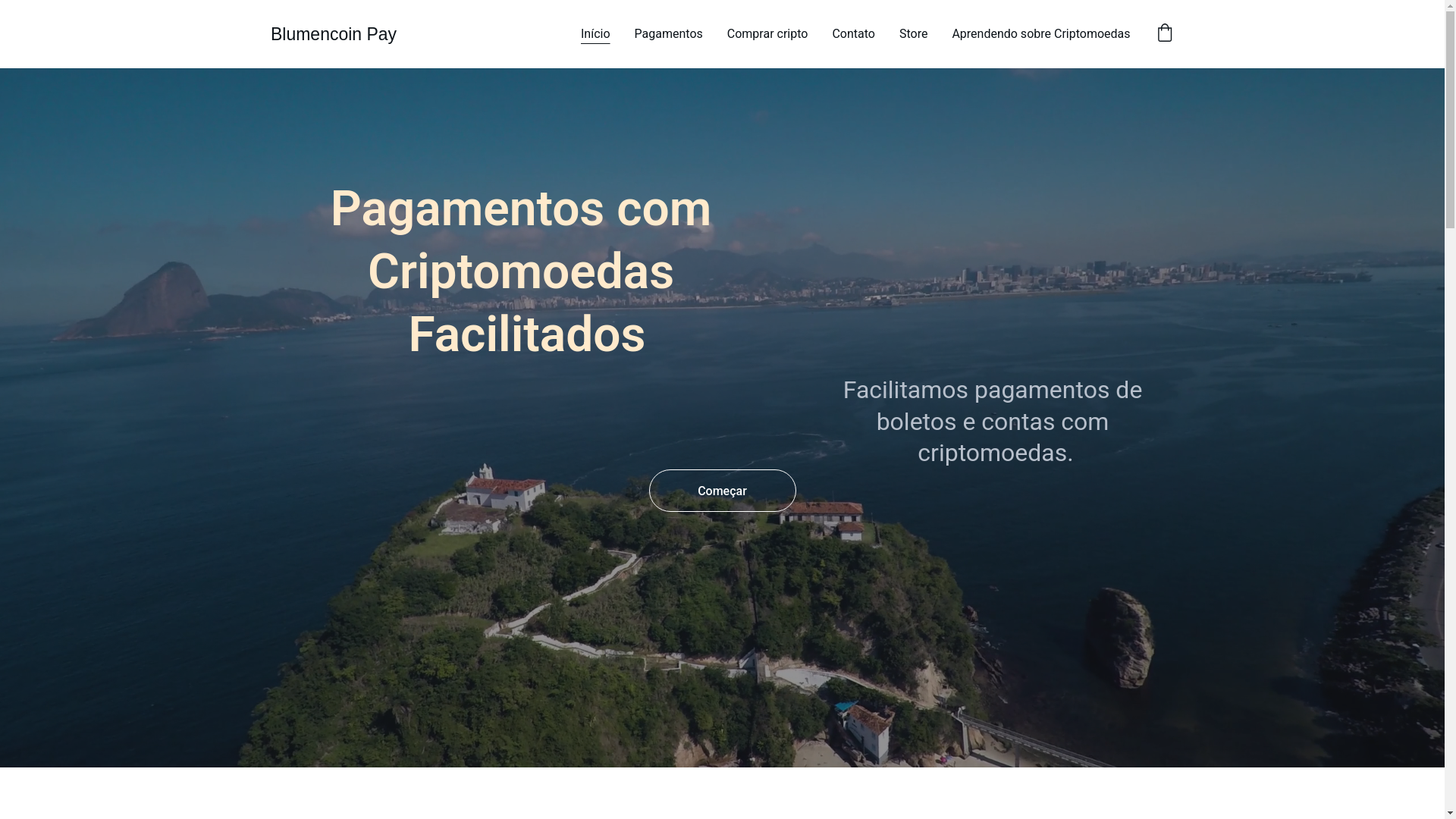 website screenshot of https://blumencoinpay.com/