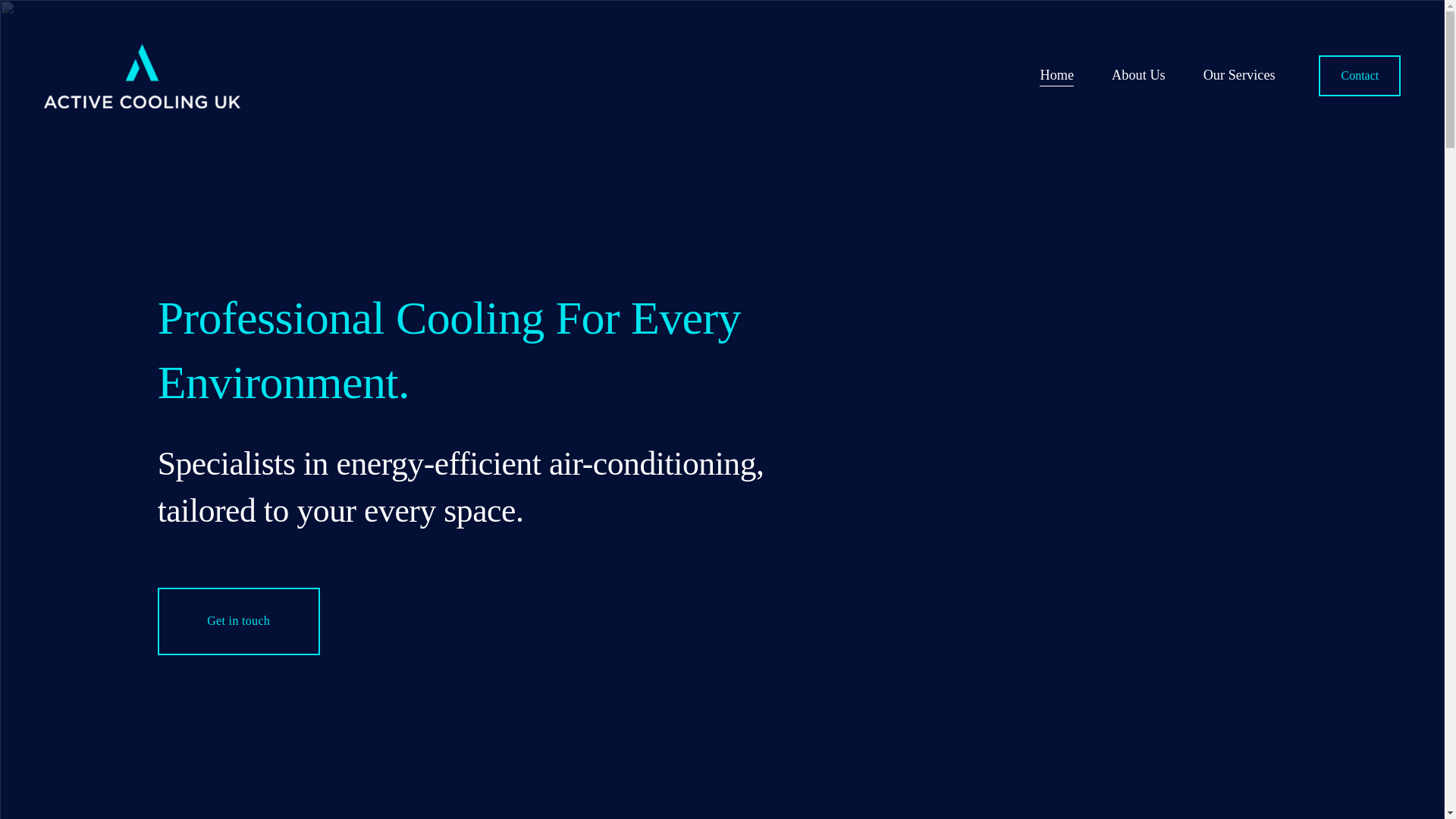 website screenshot of https://active-cooling.co.uk/