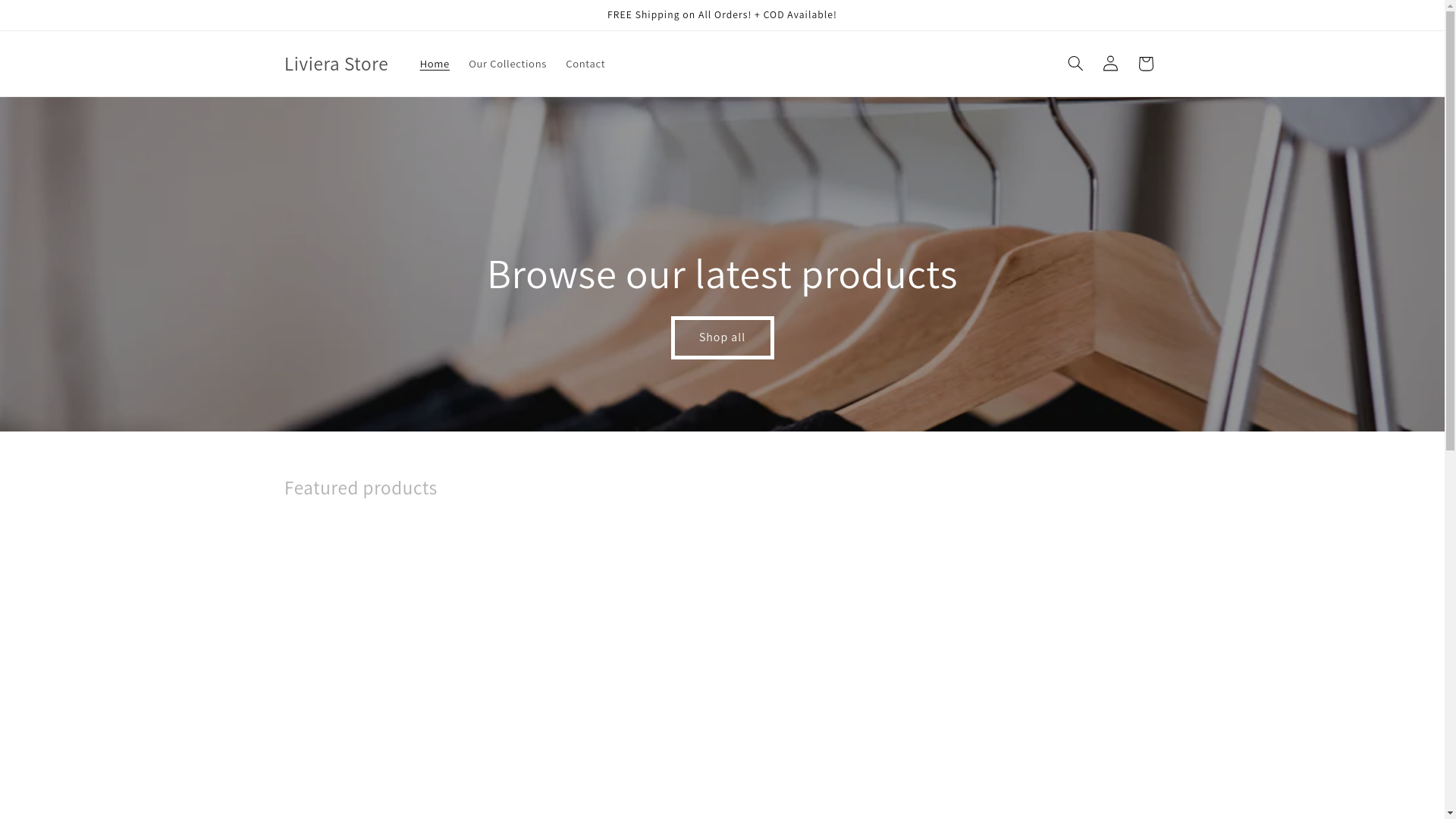 website screenshot of https://liviera.store/