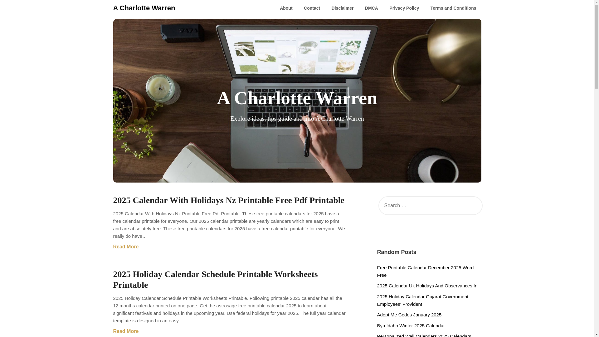 website screenshot of https://acharlottewarren.pages.dev/