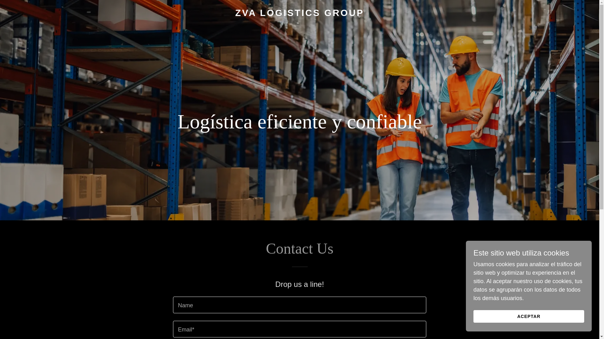 website screenshot of https://zvalogisticsgroup.com/