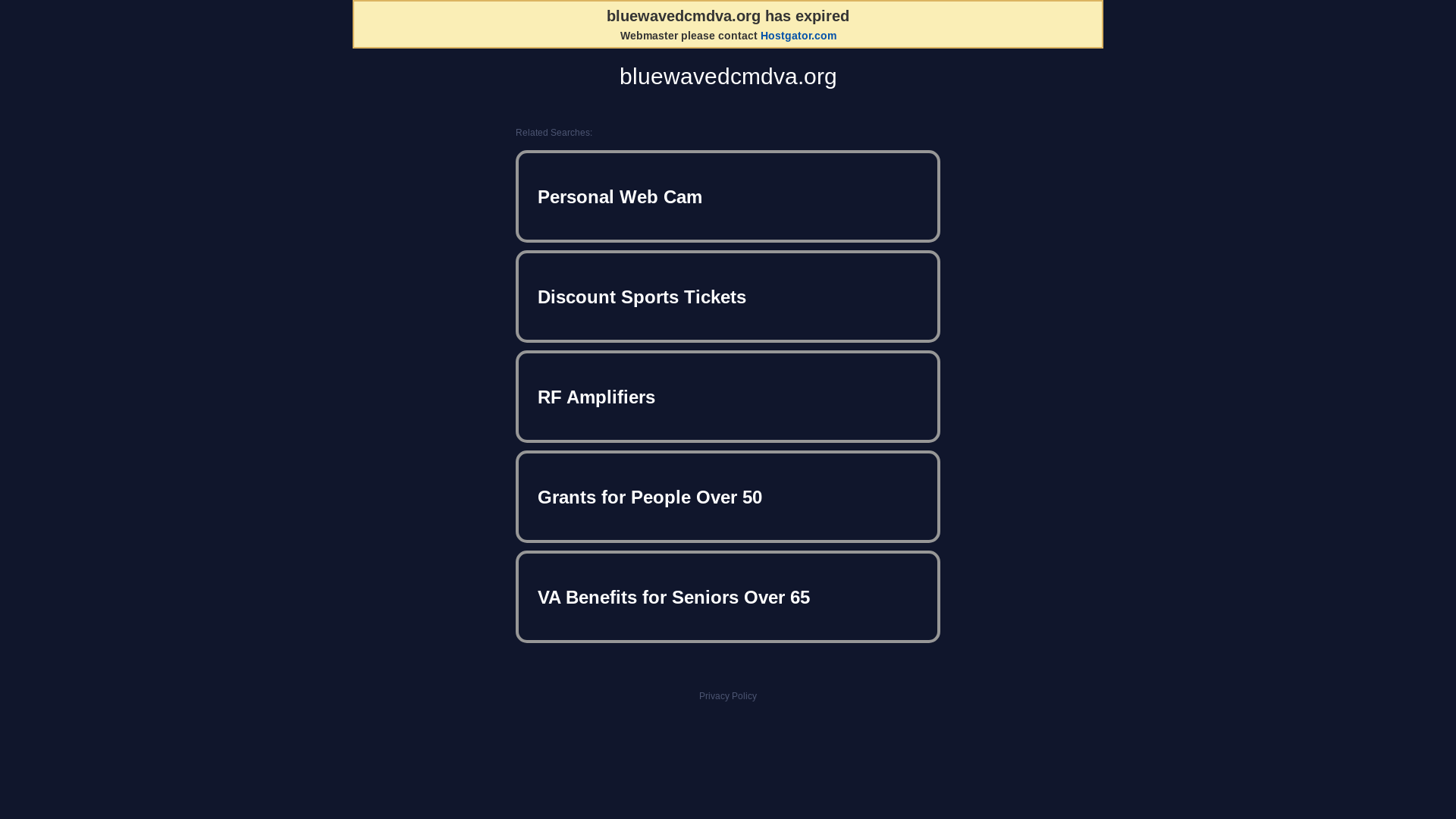 website screenshot of https://bluewavedcmdva.org/