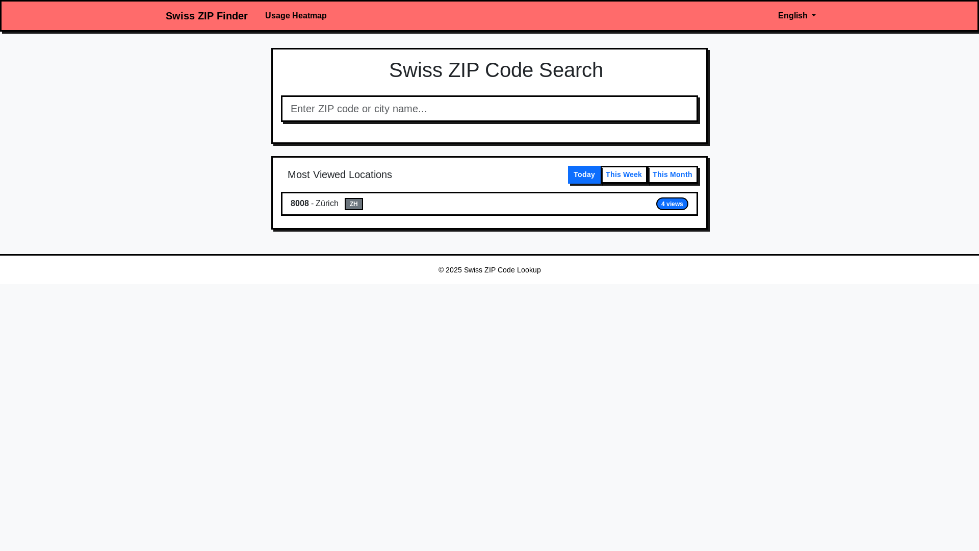 website screenshot of https://zip-zip-hooray.ch/