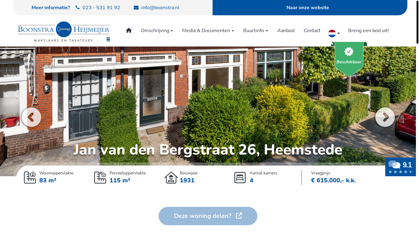 website screenshot of https://janvandenbergstraat26.nl/