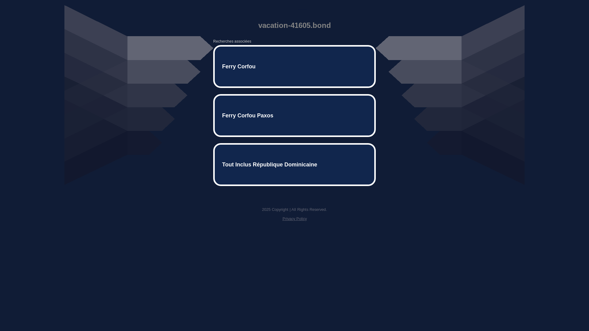 website screenshot of https://vacation-41605.bond/