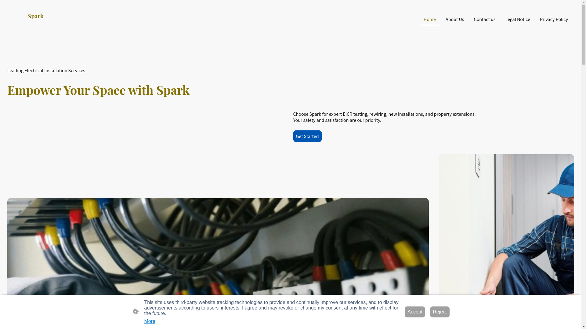 website screenshot of https://spark-ao-solutions.co.uk/