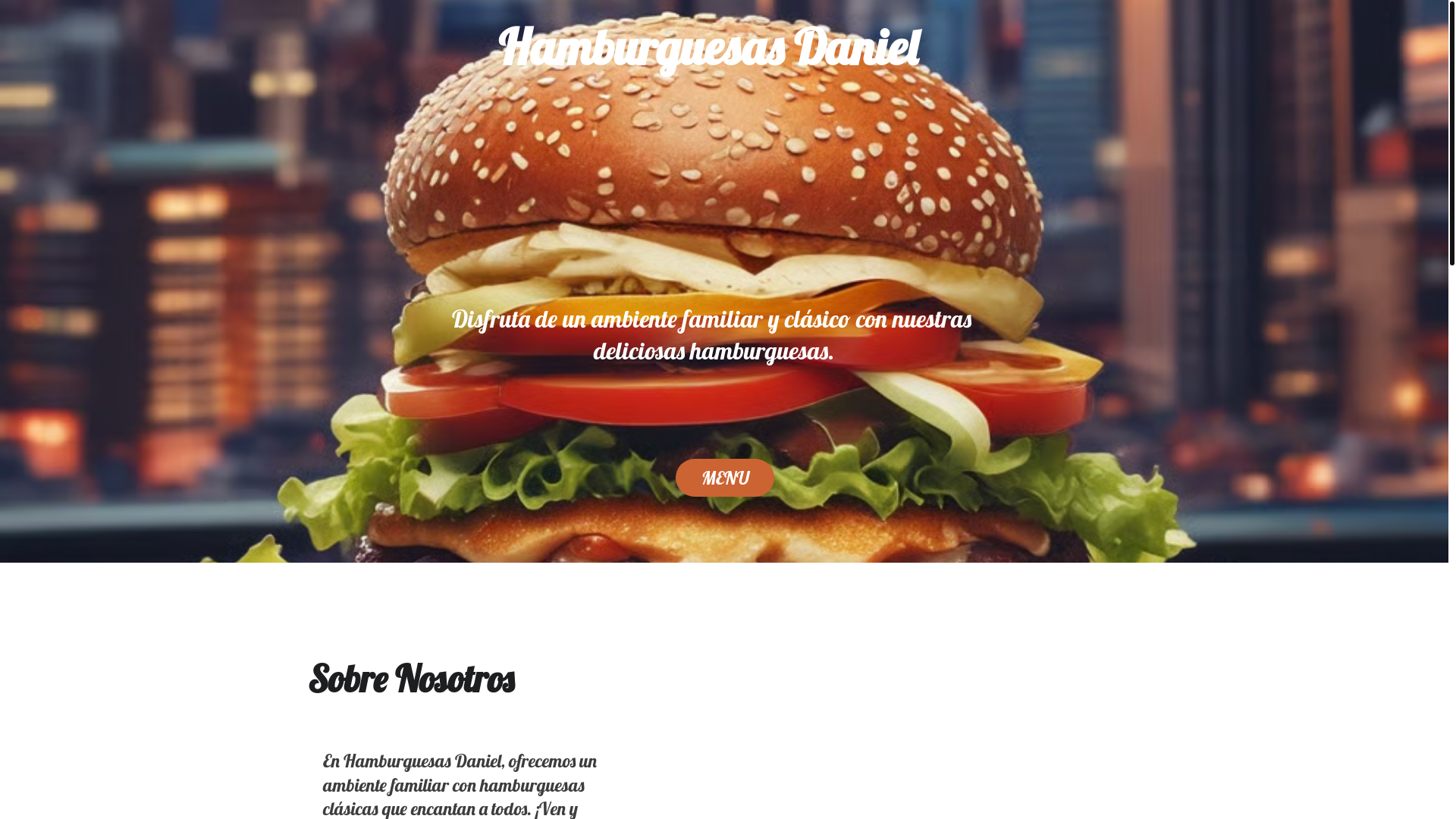 website screenshot of https://hamburguesasdaniel.com/