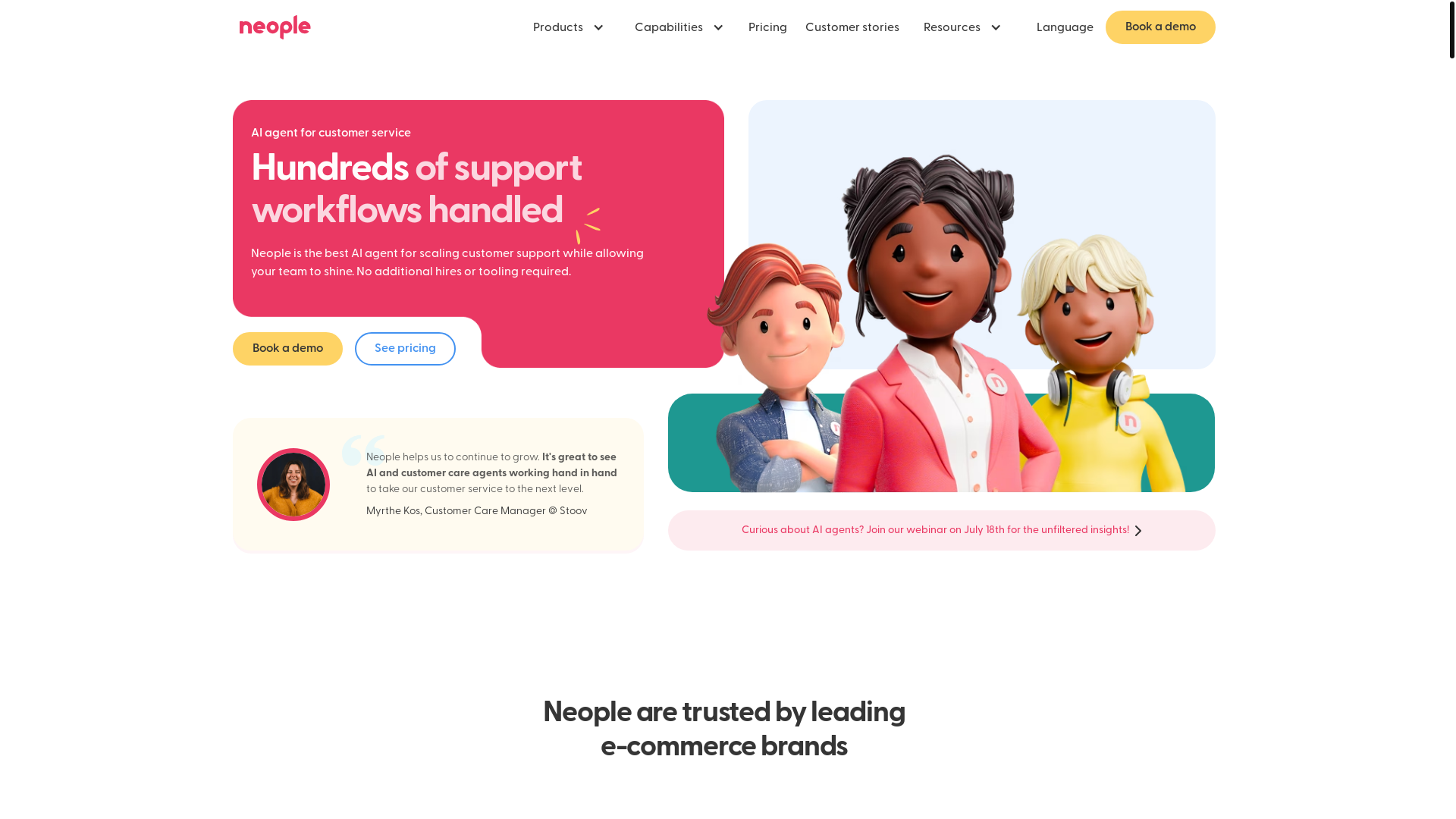 website screenshot of https://hqneople.com/