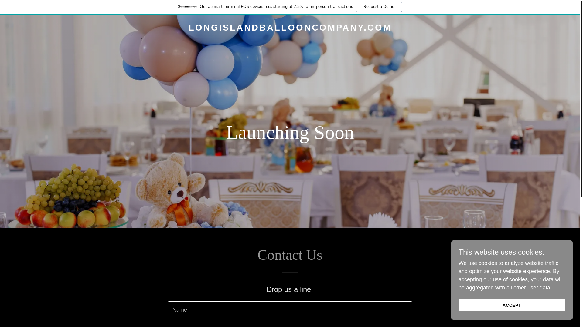 website screenshot of https://longislandballooncompany.com/