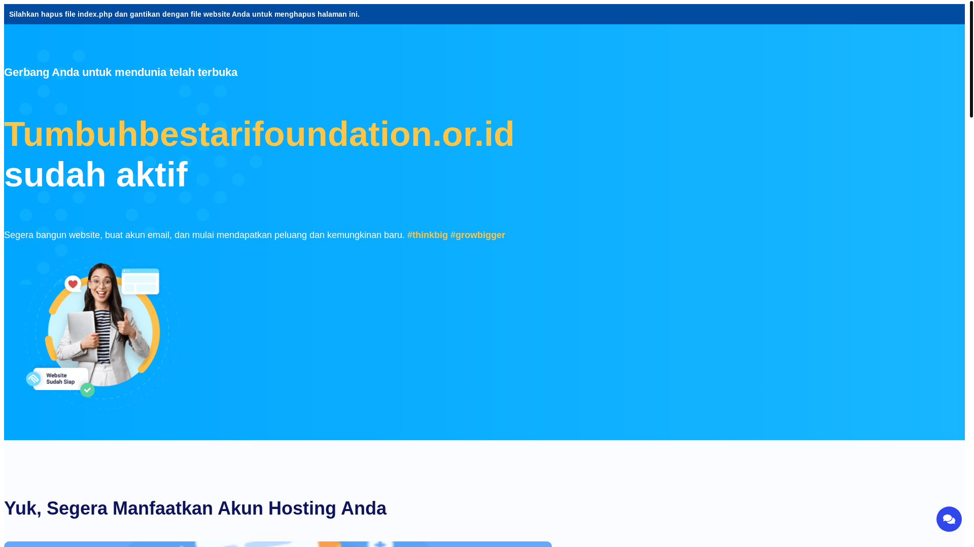 website screenshot of https://tumbuhbestarifoundation.or.id/