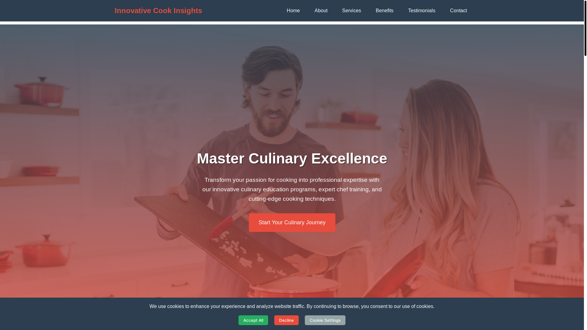 website screenshot of https://innovativecookinsights.courses/
