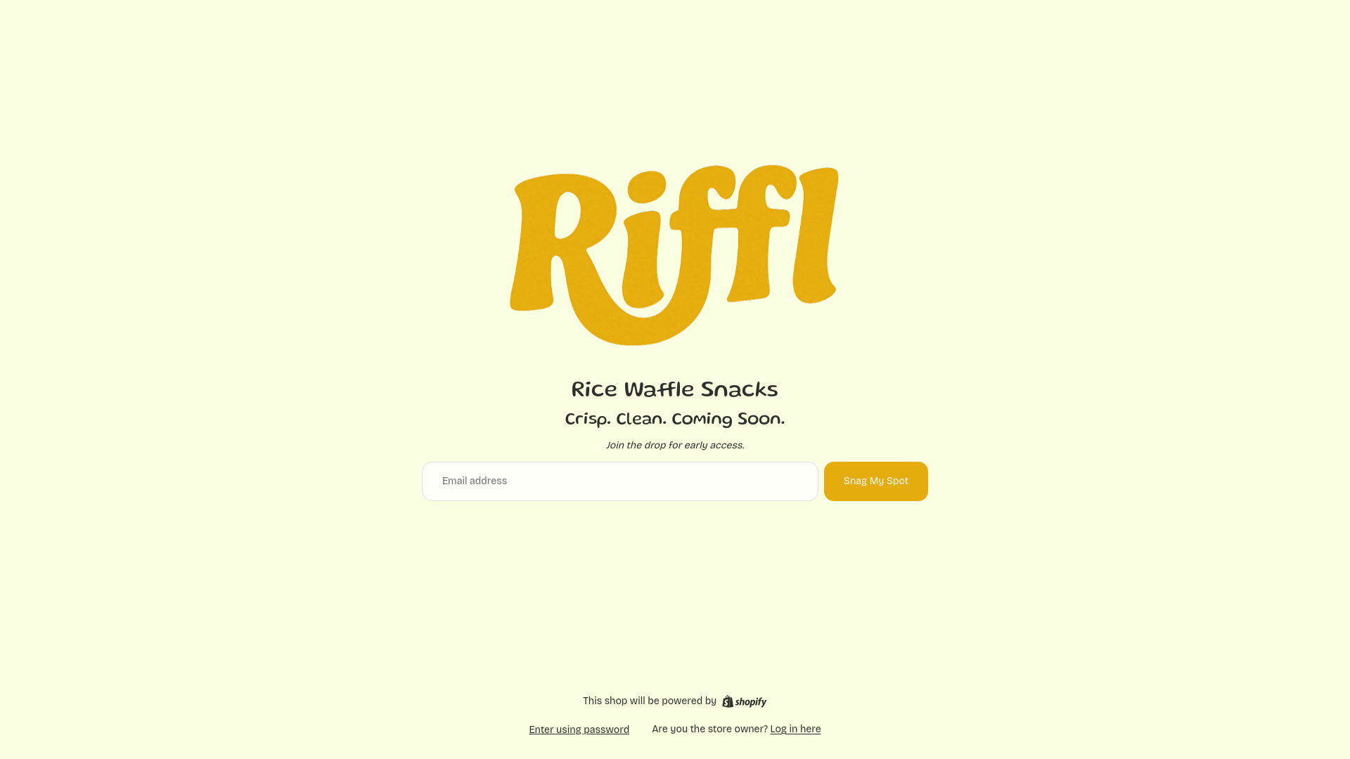 website screenshot of https://rifflsnack.com/