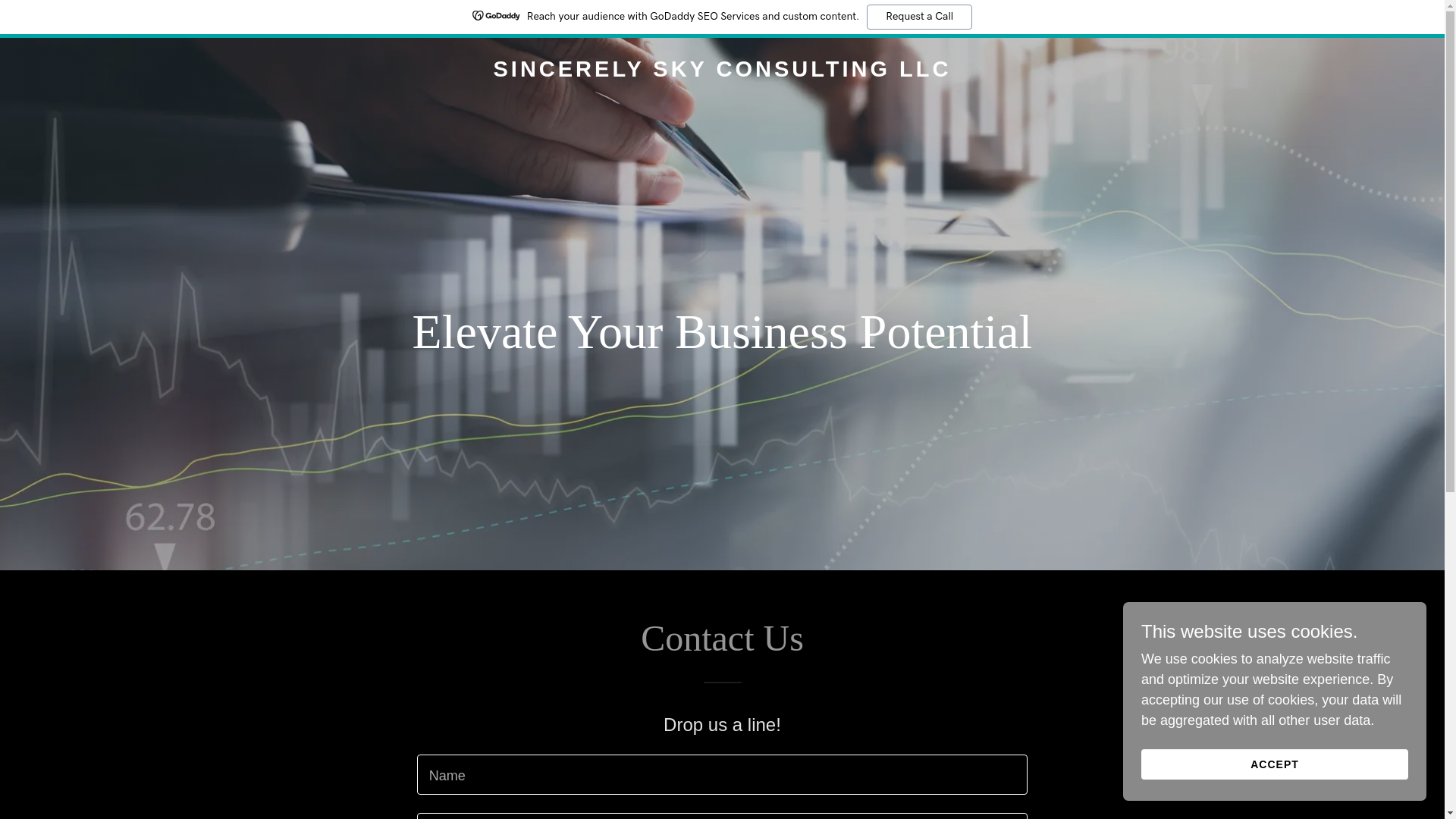 website screenshot of https://sincerelyskyconsulting.com/