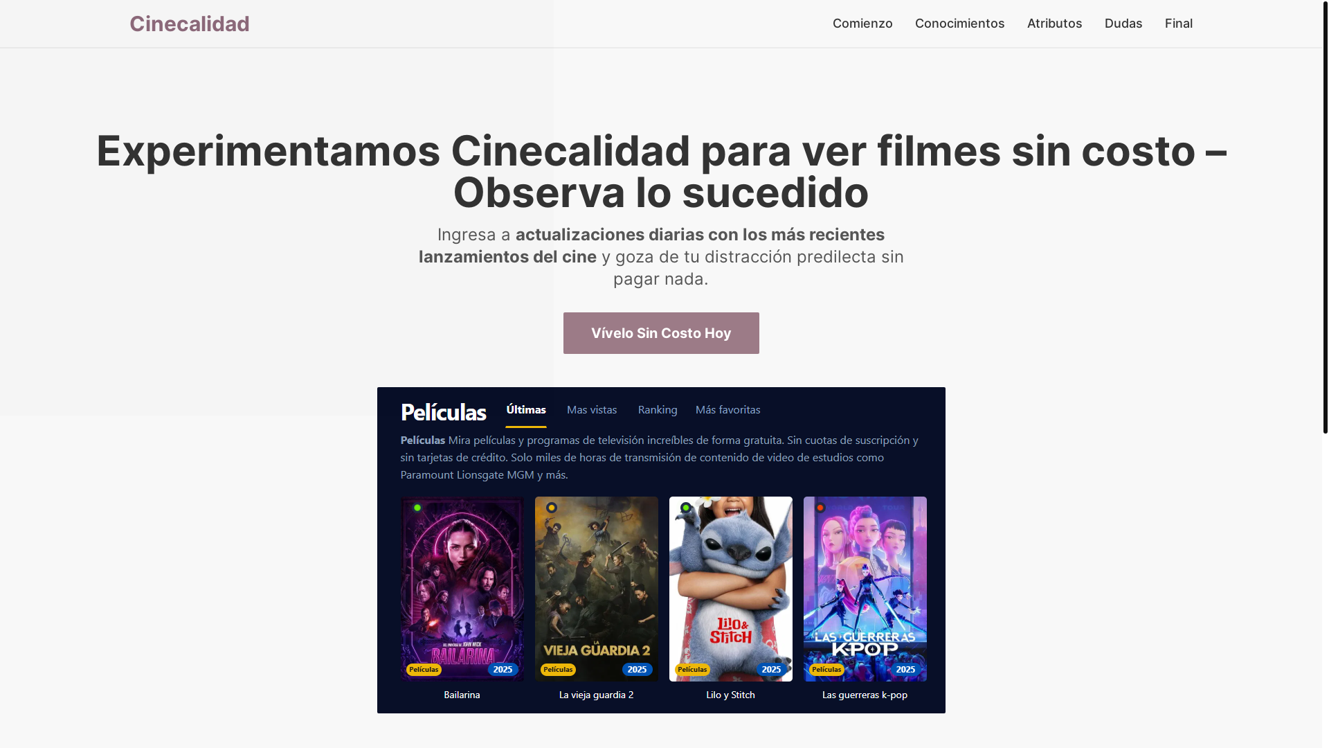 website screenshot of https://cinecalidad-5dt8.pages.dev/
