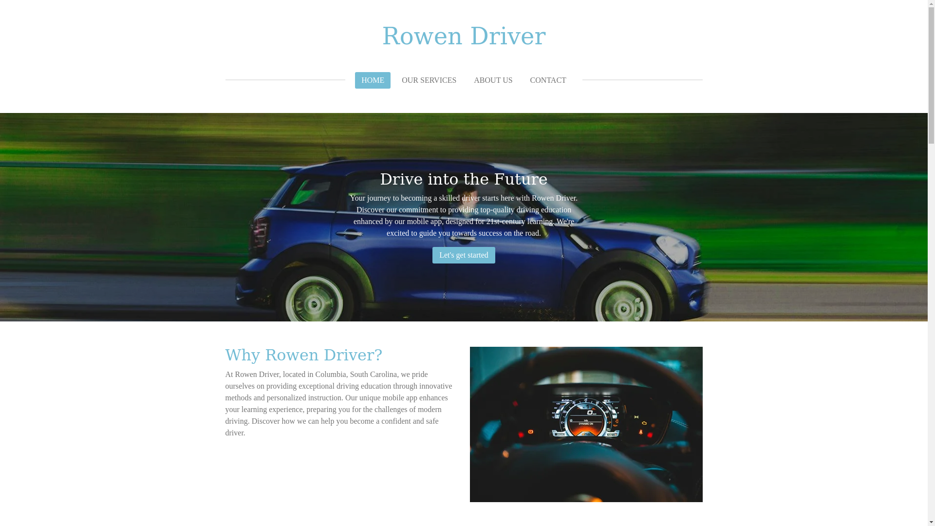 website screenshot of https://rowendrivers.com/