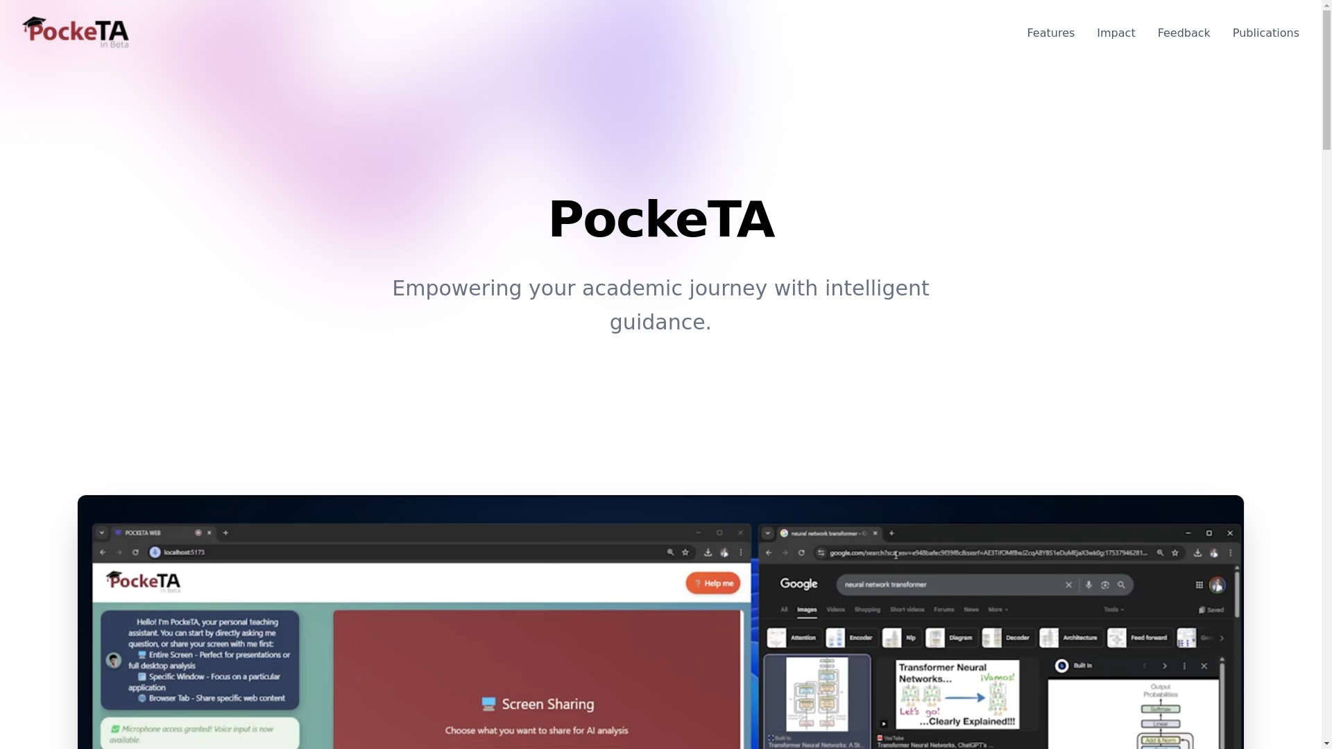 website screenshot of https://pocketa.app/