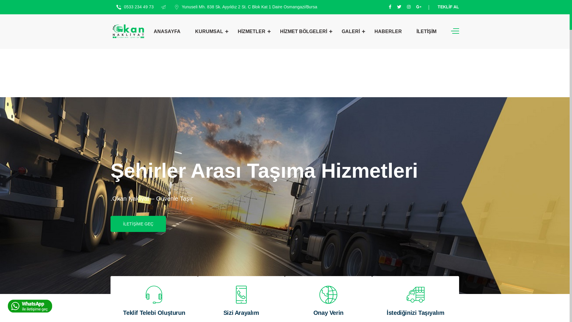 website screenshot of https://okannakliyat.com.tr/