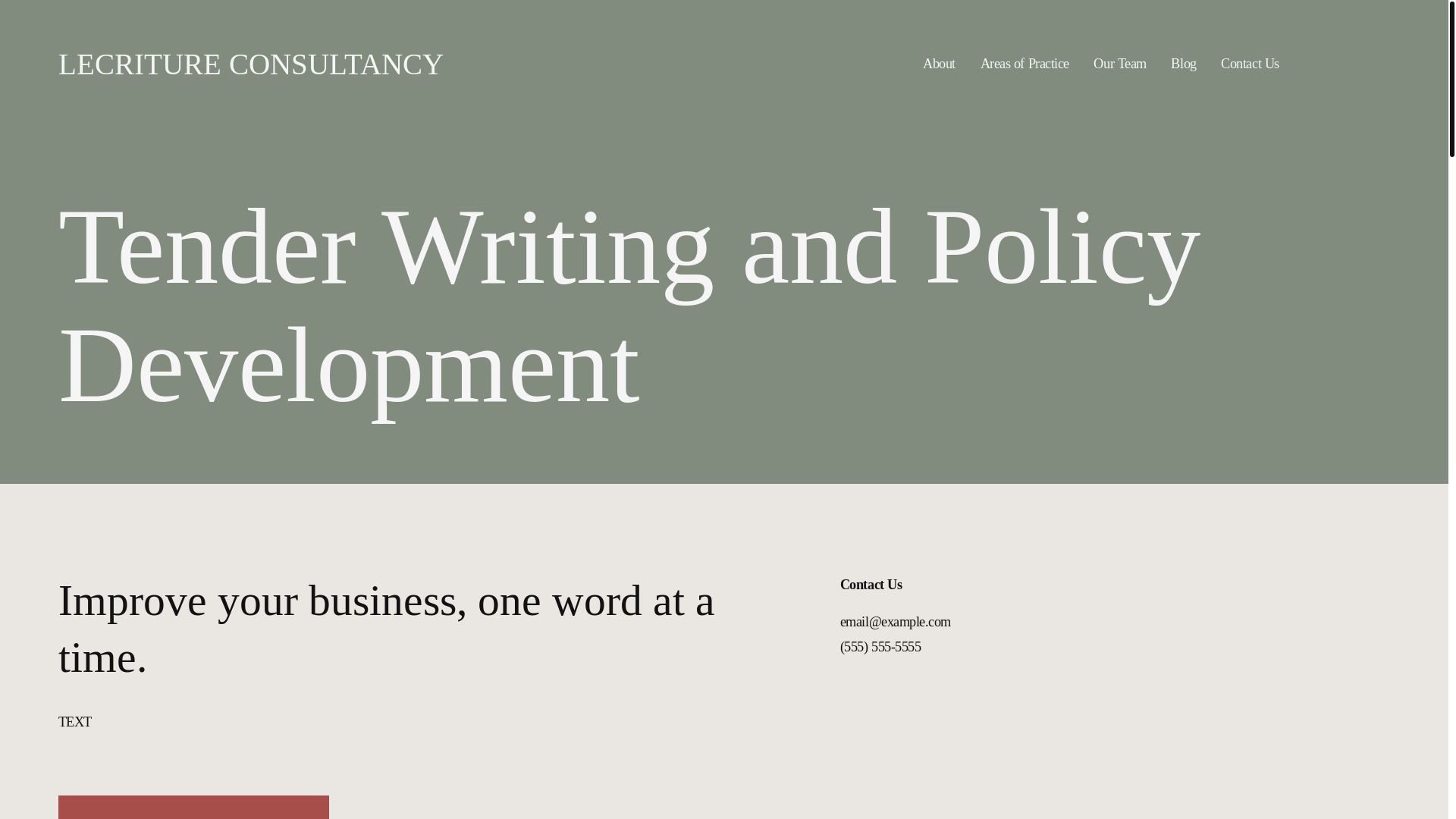 website screenshot of https://lecritureconsultancy.com/