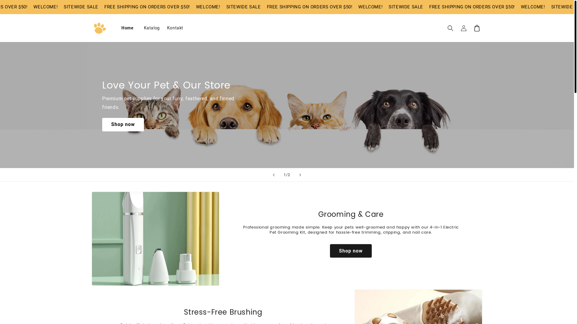 website screenshot of https://pawvee.store/